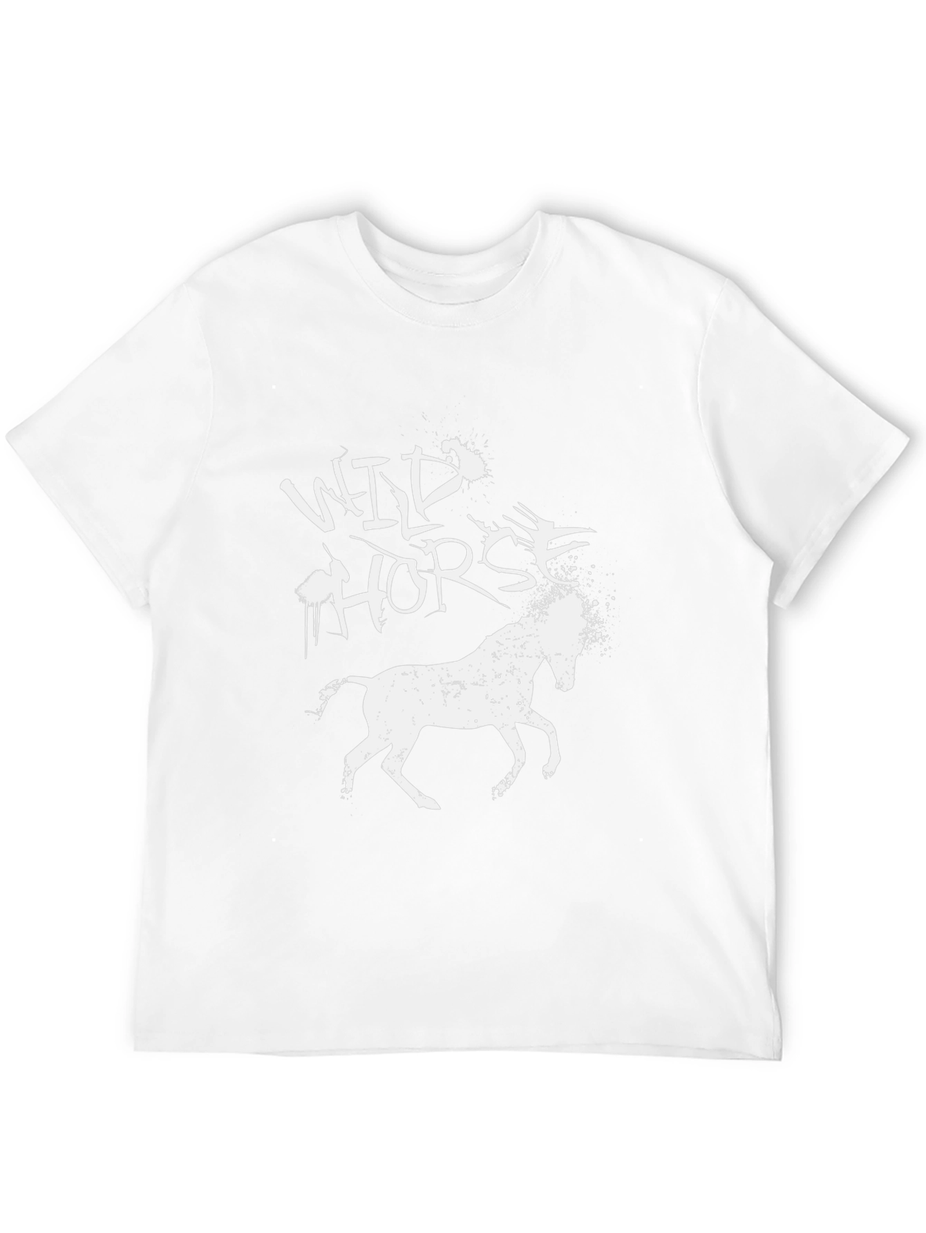 Wild Horse Graphic Tee - Black Cotton T-Shirt