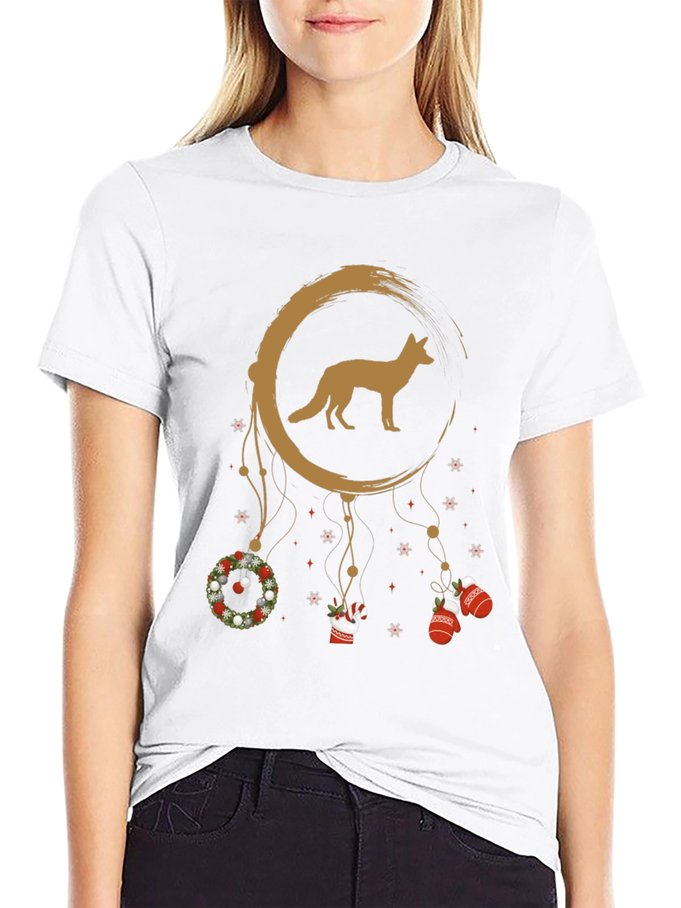 Festive Fox Dreamcatcher Graphic Tee