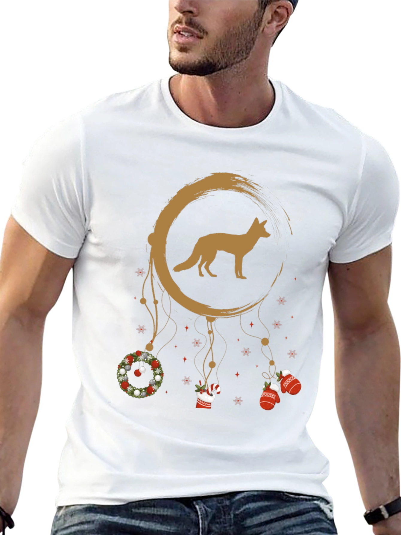 Festive Fox Dreamcatcher Graphic Tee