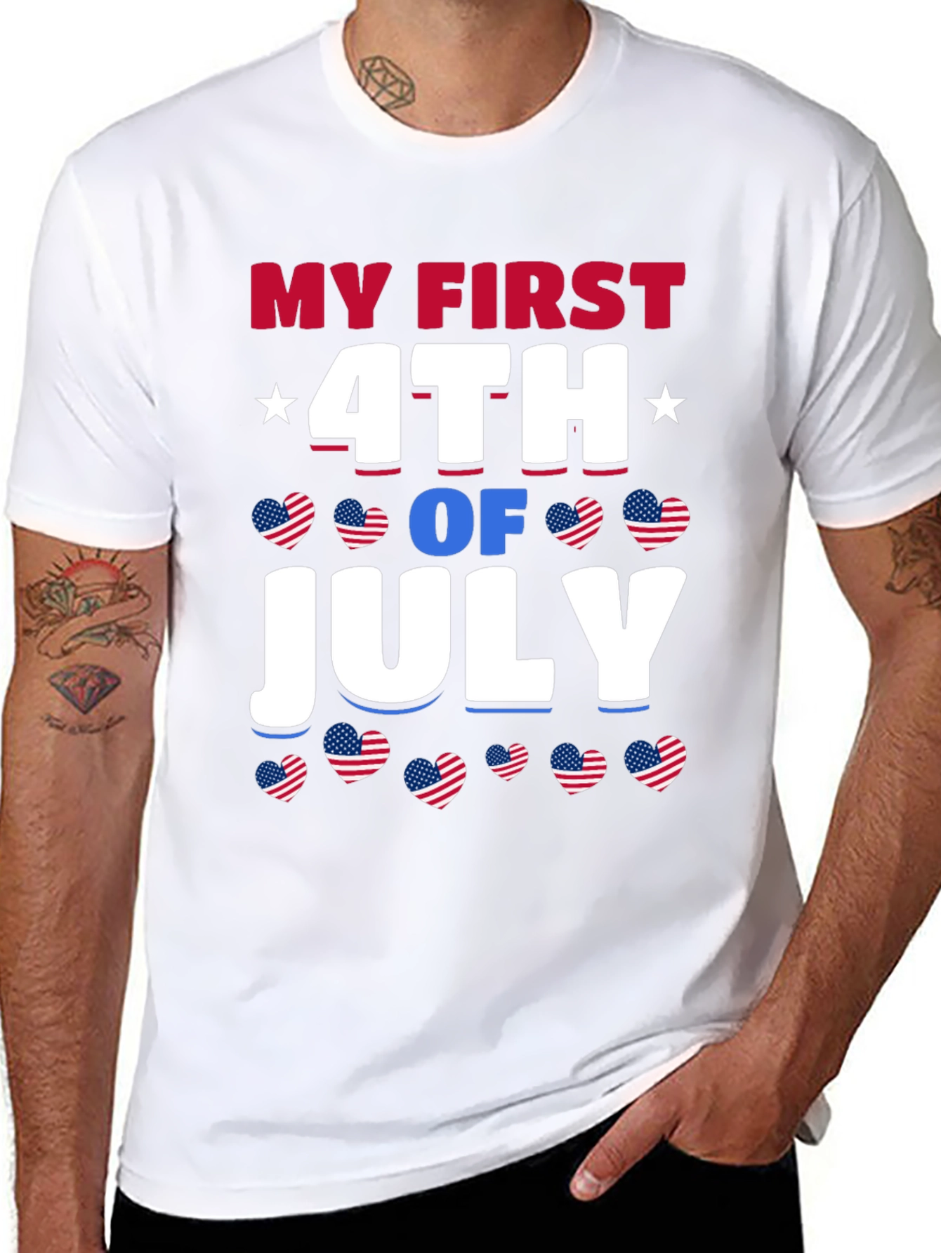 My First 4th of July Patriotic Graphic T-Shirt