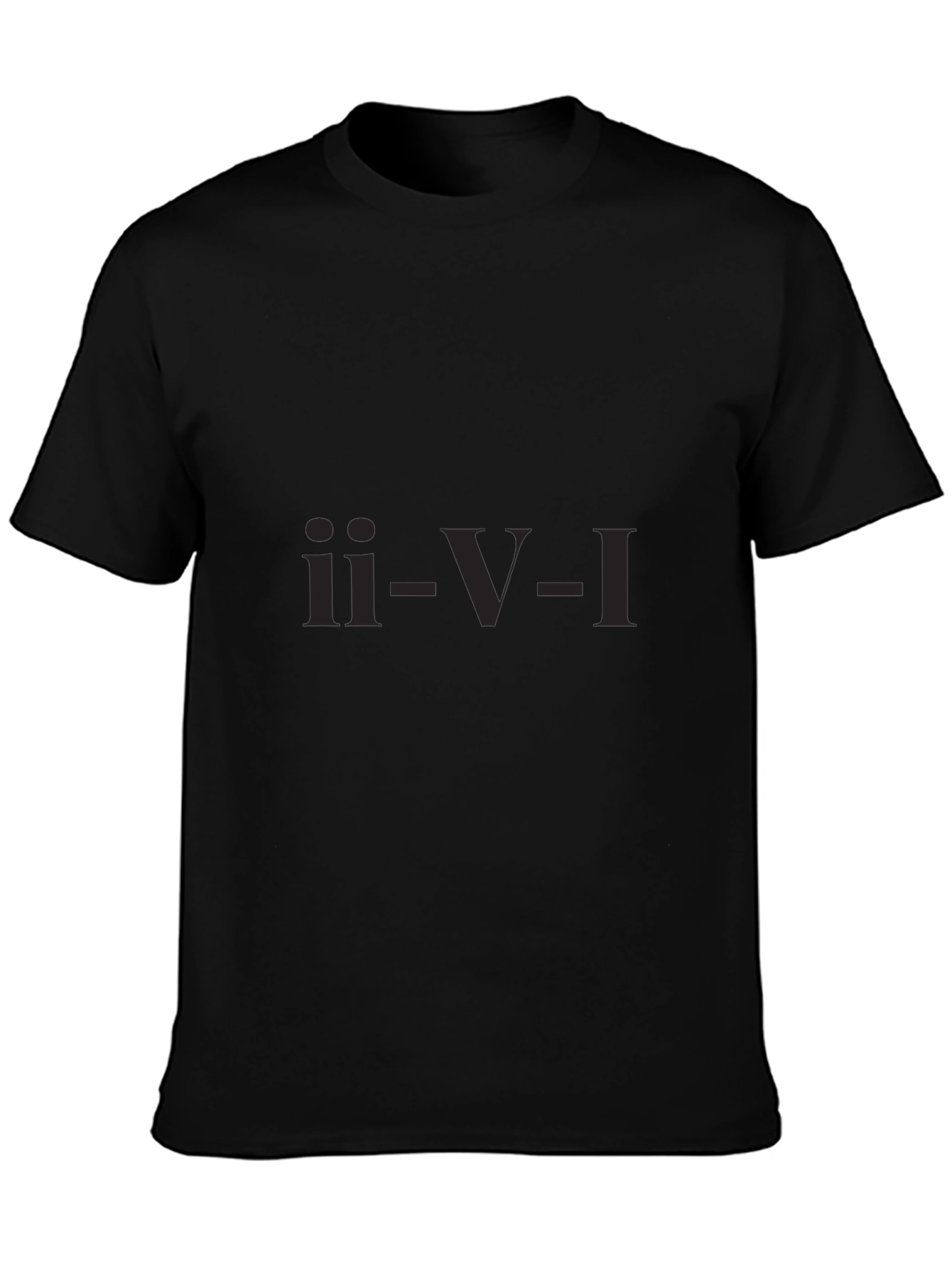 ii-V-I Chord Progression Black T-Shirt