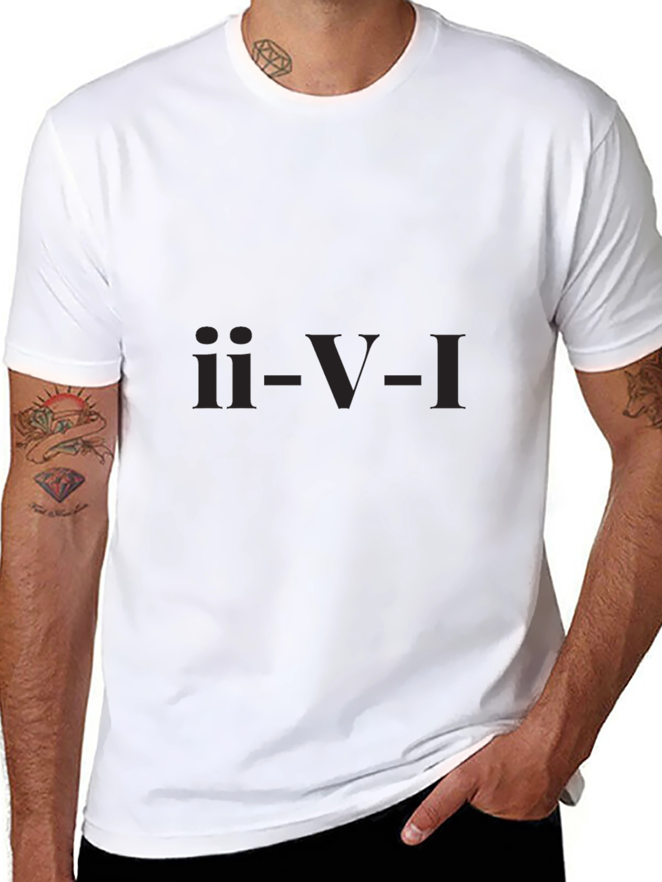 ii-V-I Chord Progression Black T-Shirt