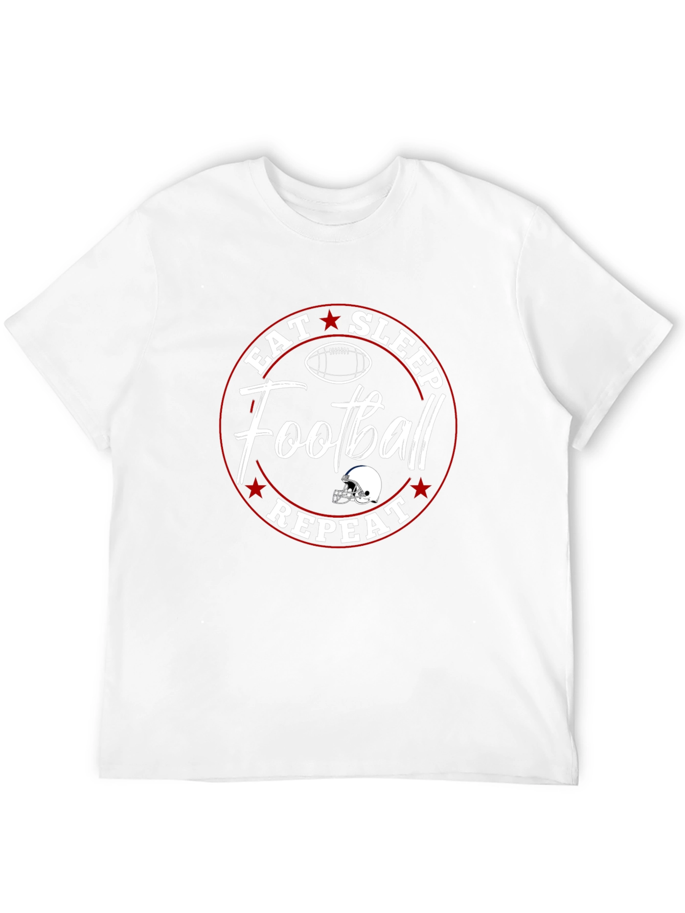 Eat Sleep Football Repeat Graphic Tee