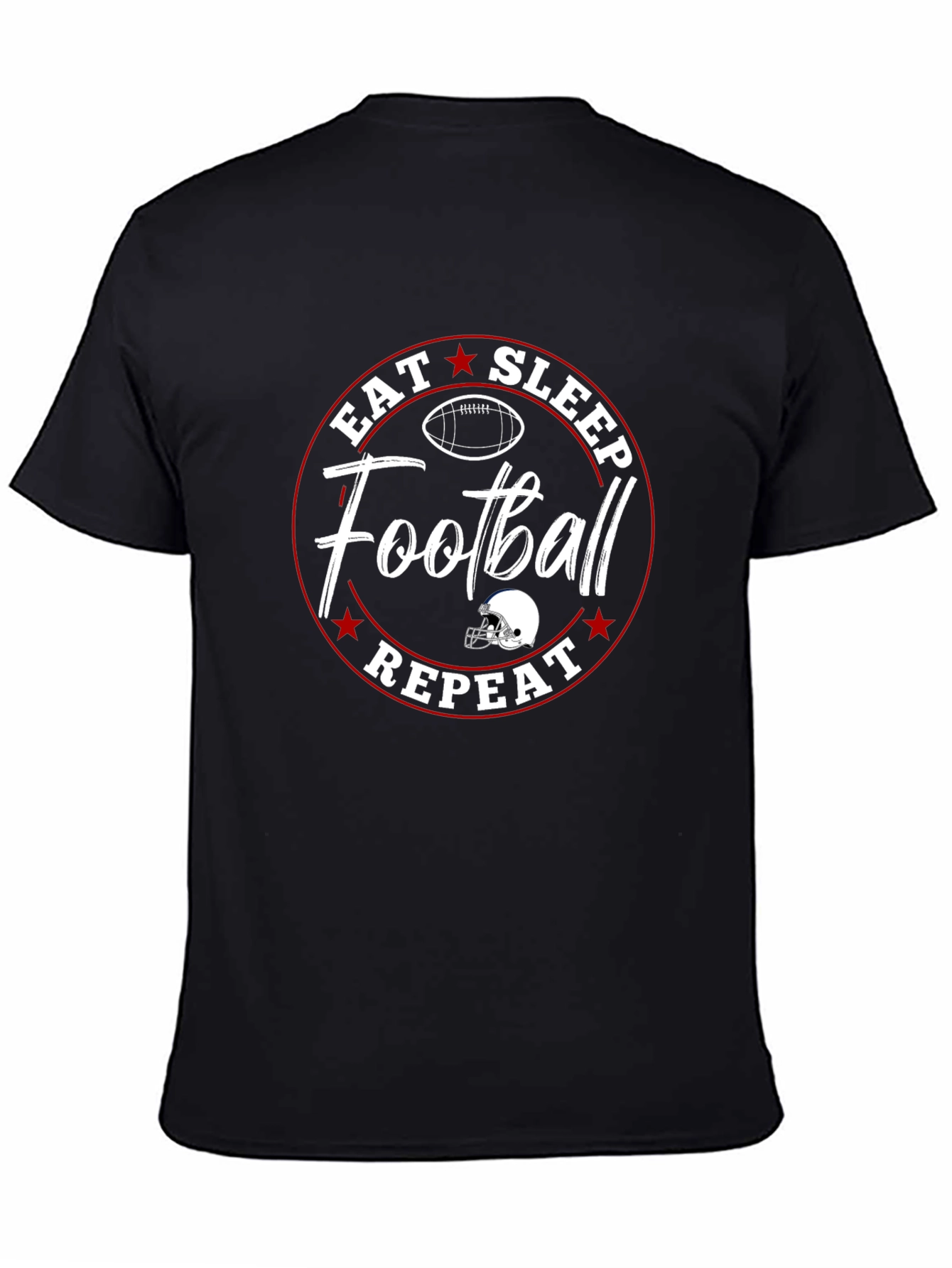 Eat Sleep Football Repeat Graphic Tee