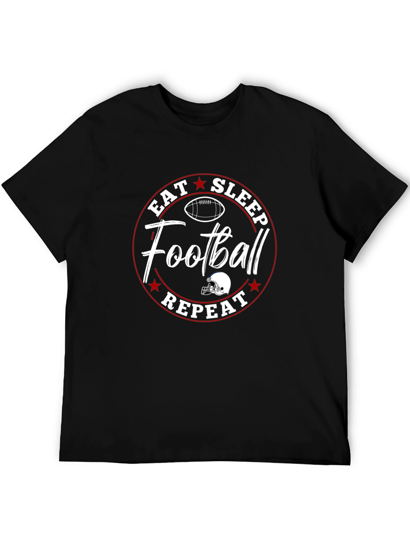 Eat Sleep Football Repeat Graphic Tee