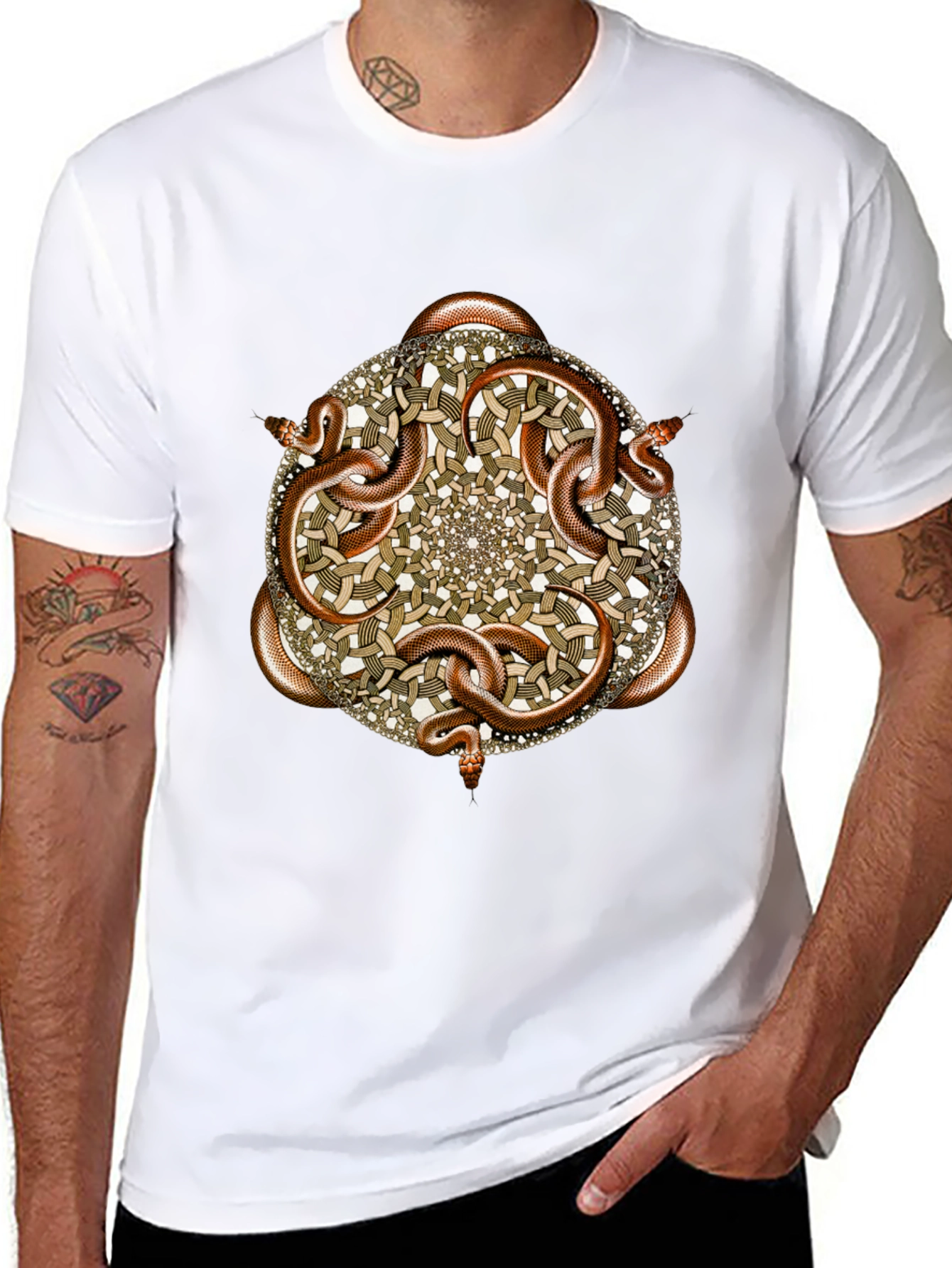Snake Mandala Graphic T-Shirt