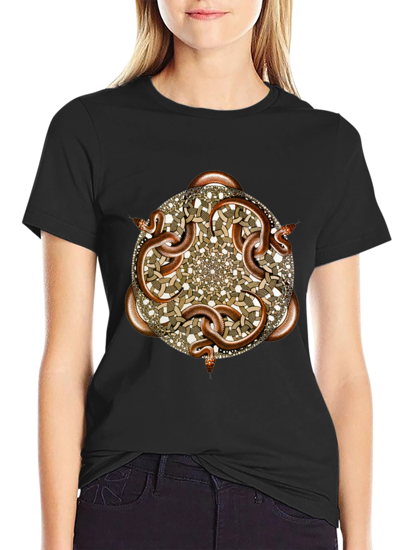 Snake Mandala Graphic T-Shirt