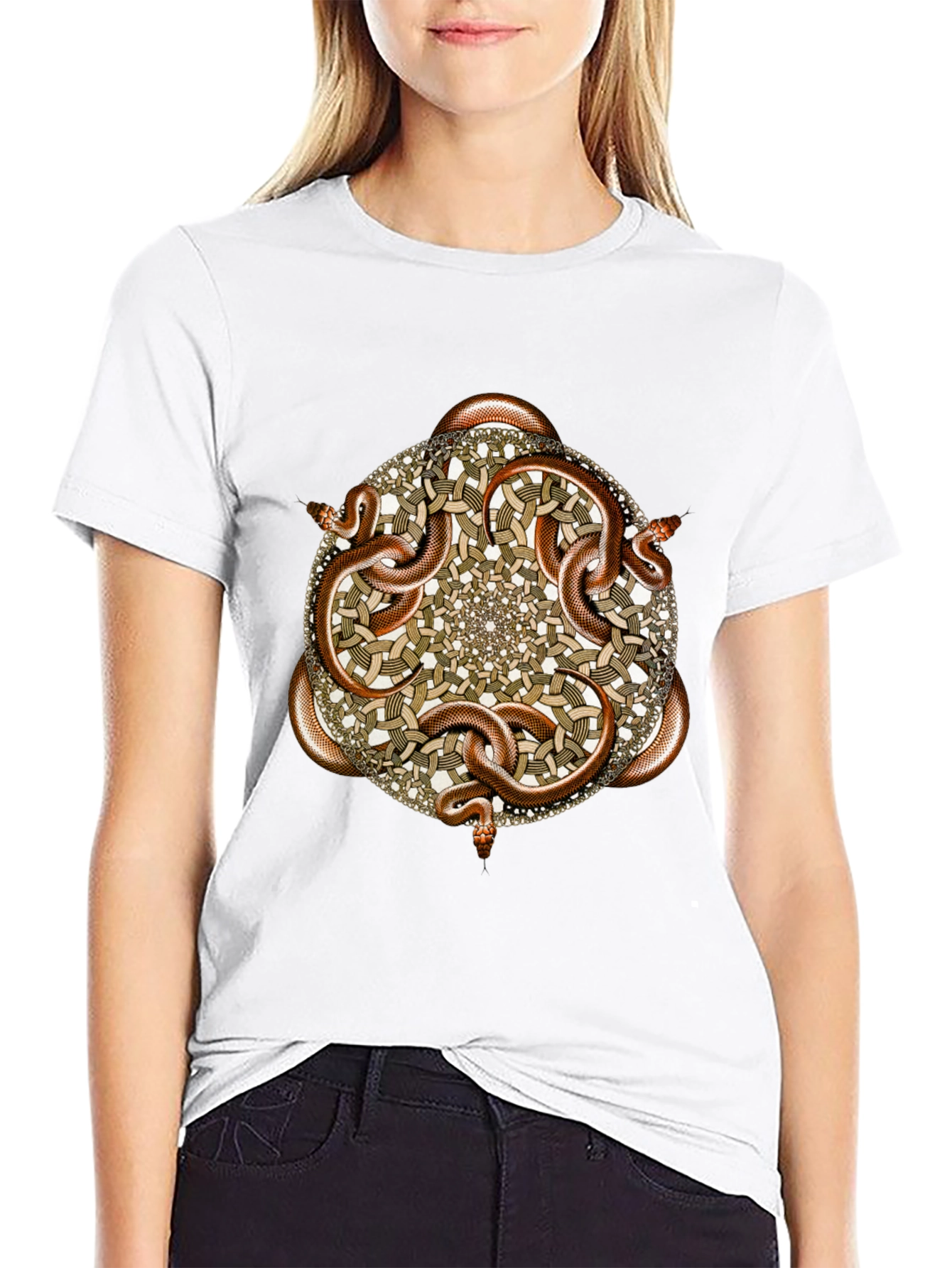 Snake Mandala Graphic T-Shirt