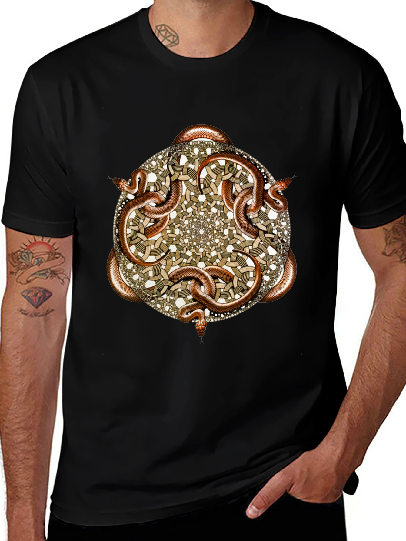 Snake Mandala Graphic T-Shirt
