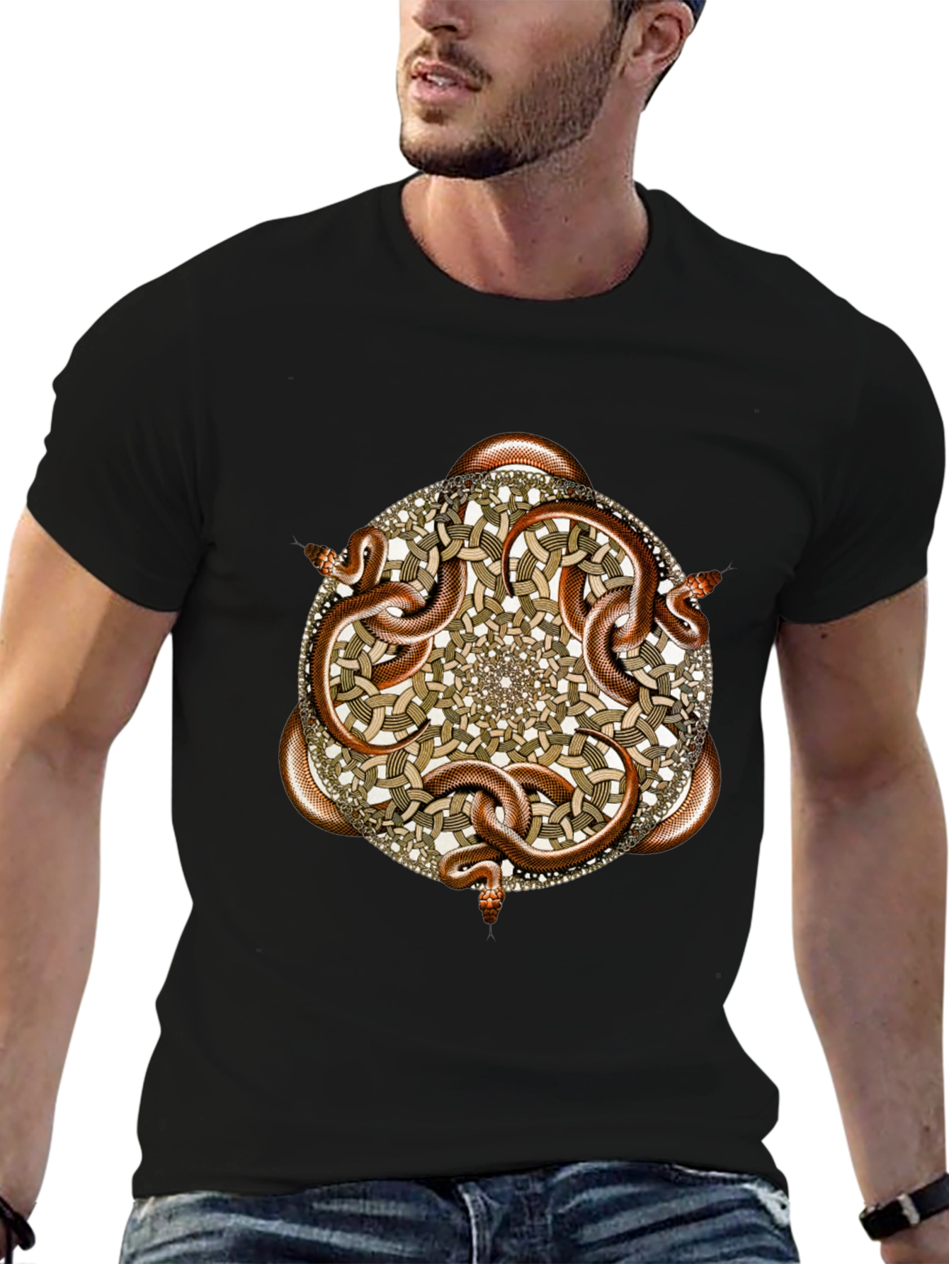 Snake Mandala Graphic T-Shirt