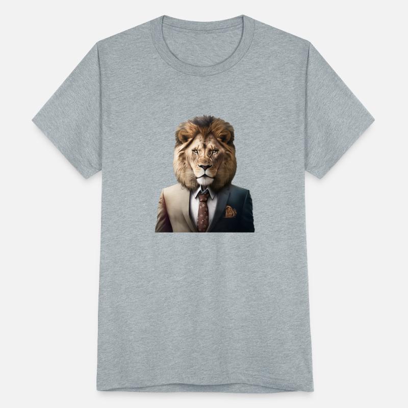 lion in suit portrait style