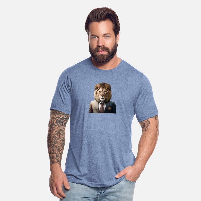 lion in suit portrait style
