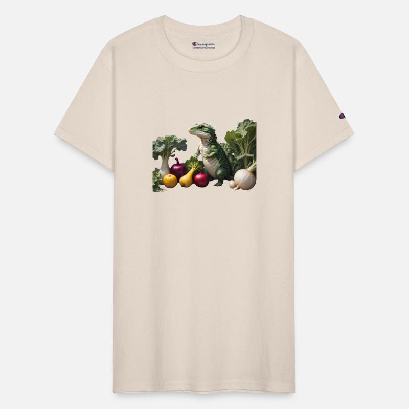 Lizard with vegetables