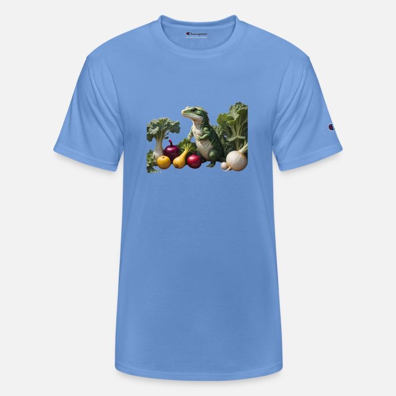 Lizard with vegetables