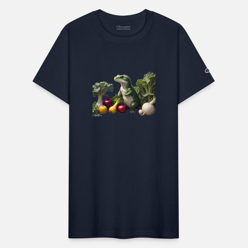 Lizard with vegetables