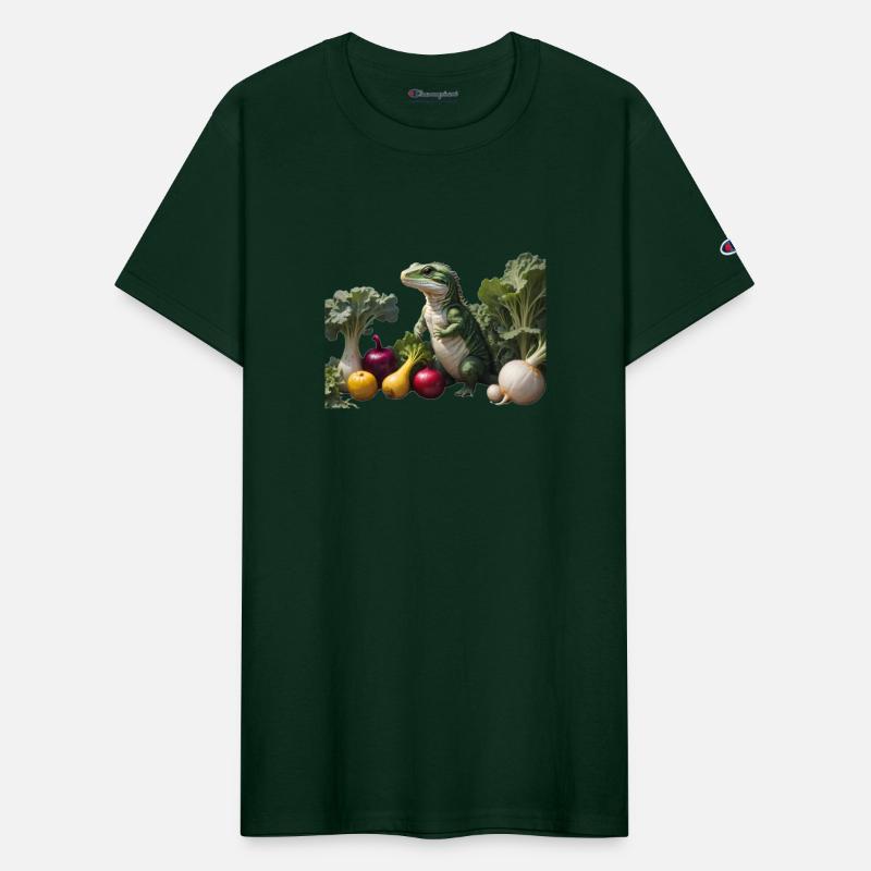 Lizard with vegetables