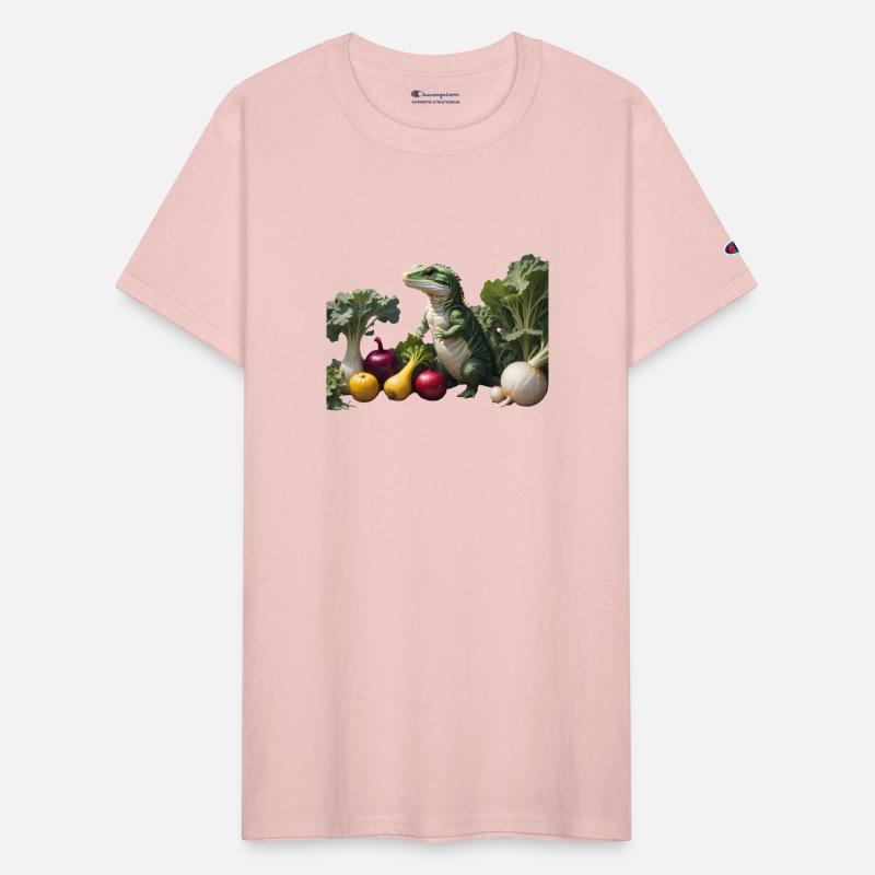 Lizard with vegetables
