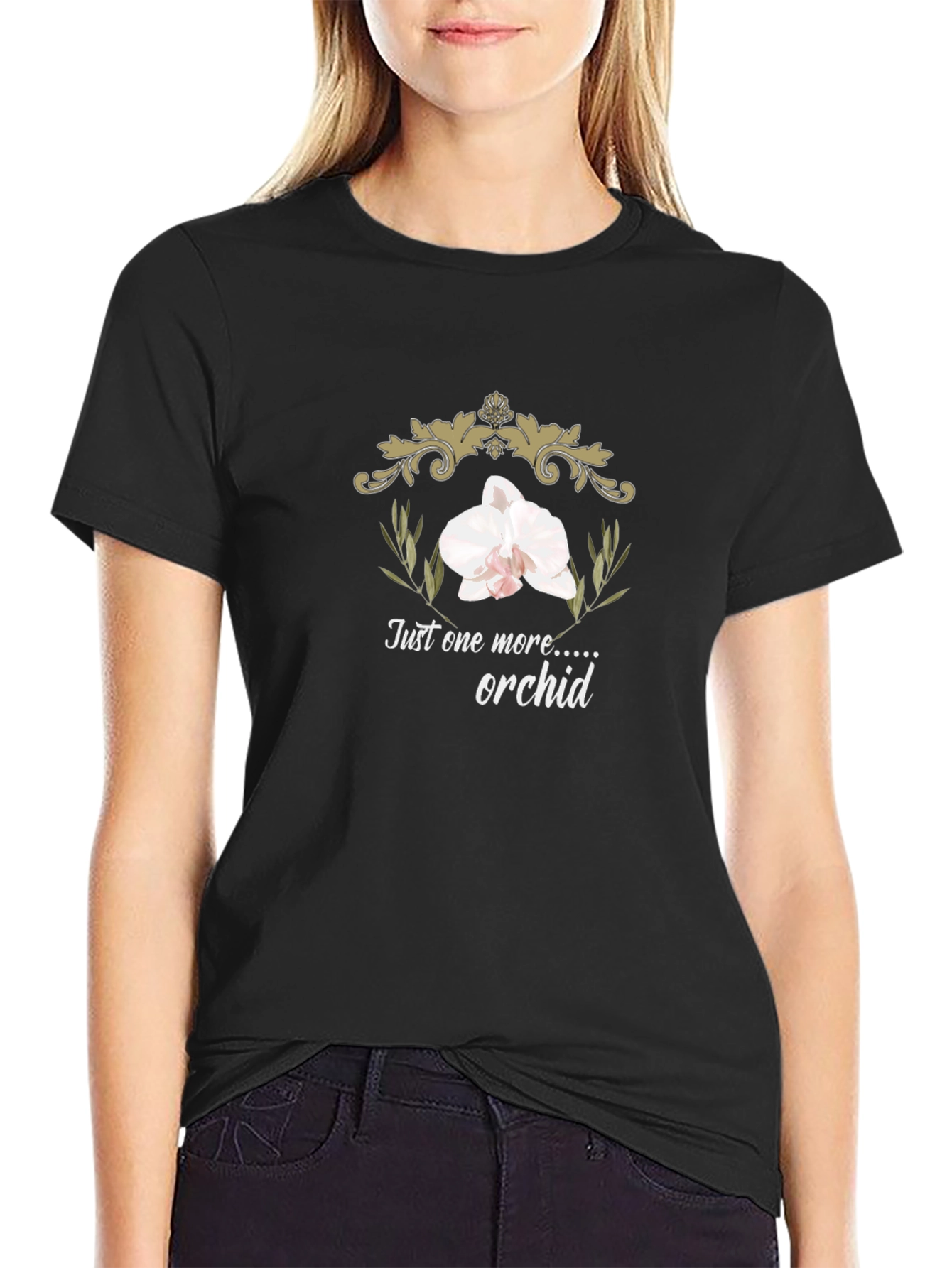 Orchid Lovers Black T-Shirt