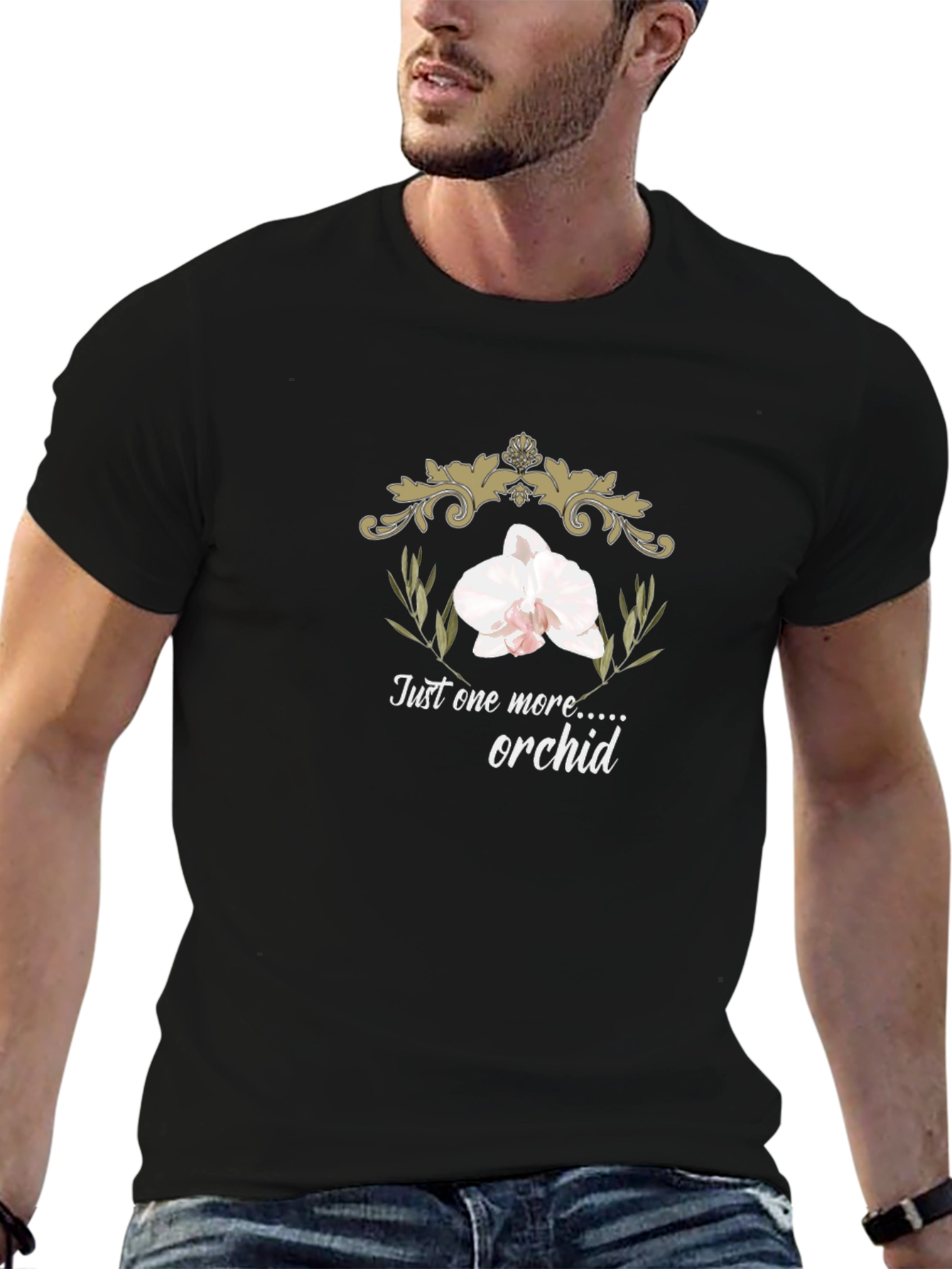 Orchid Lovers Black T-Shirt