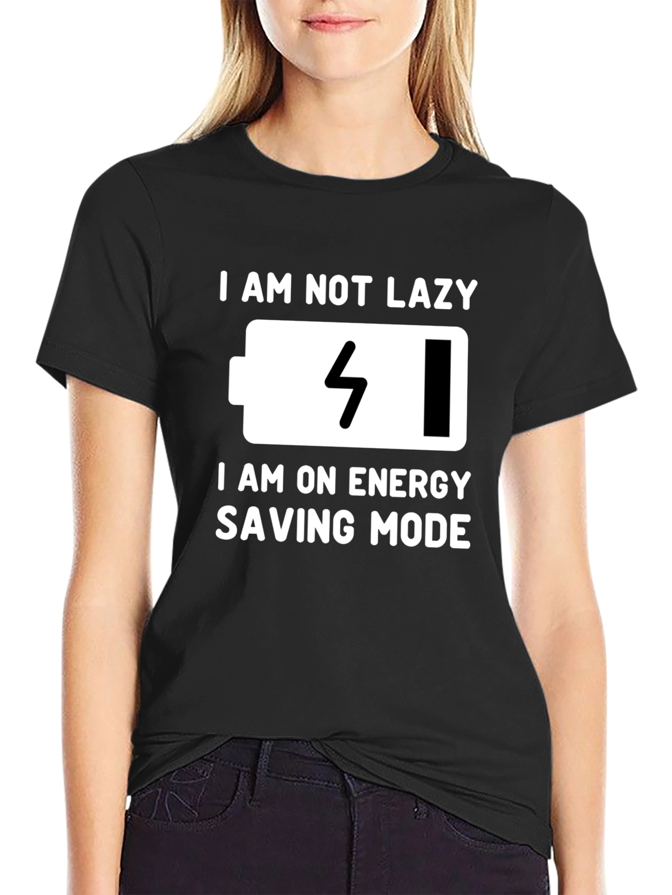 Funny Energy Saving Mode Graphic Tee