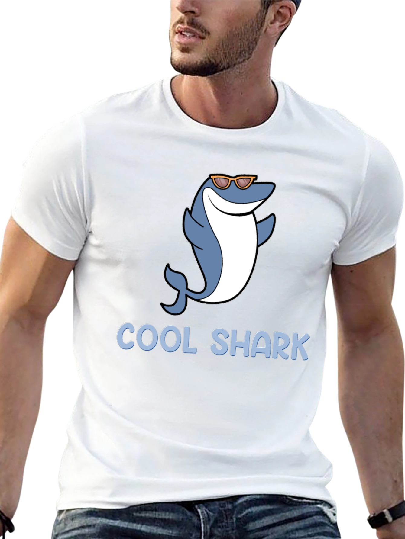 Cool Shark Graphic Tee - Black T-Shirt