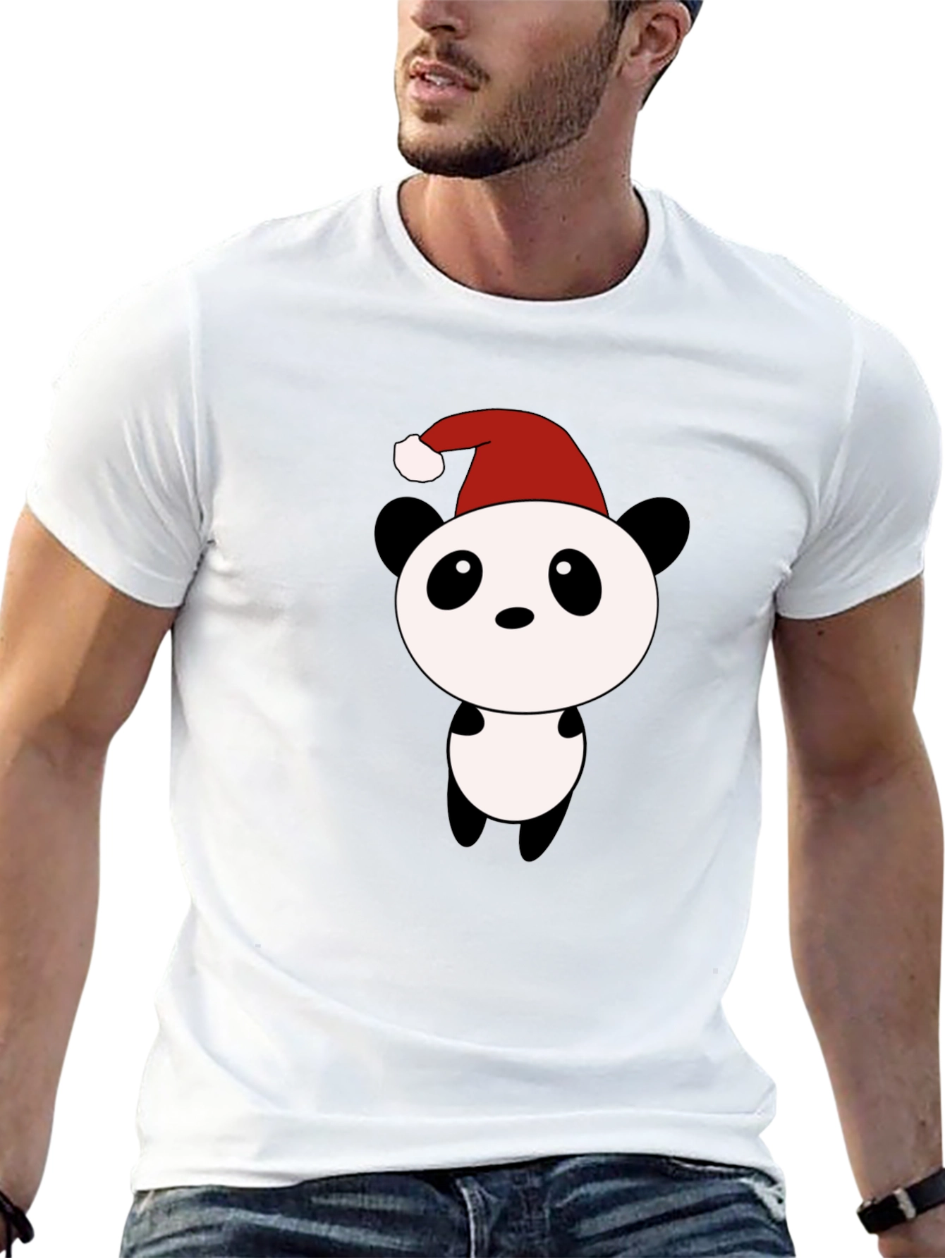 Festive Panda T-Shirt - Holiday Cheer