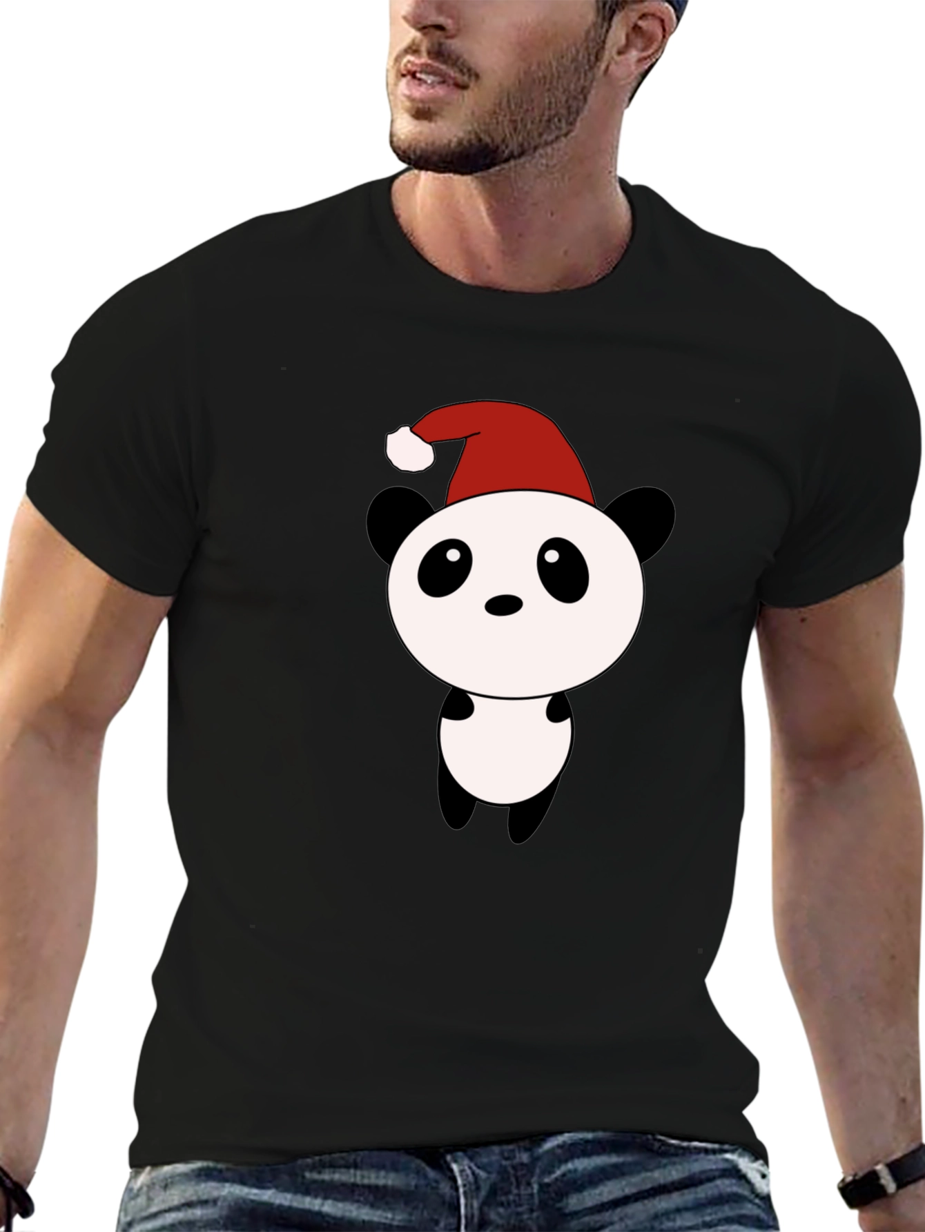 Festive Panda T-Shirt - Holiday Cheer