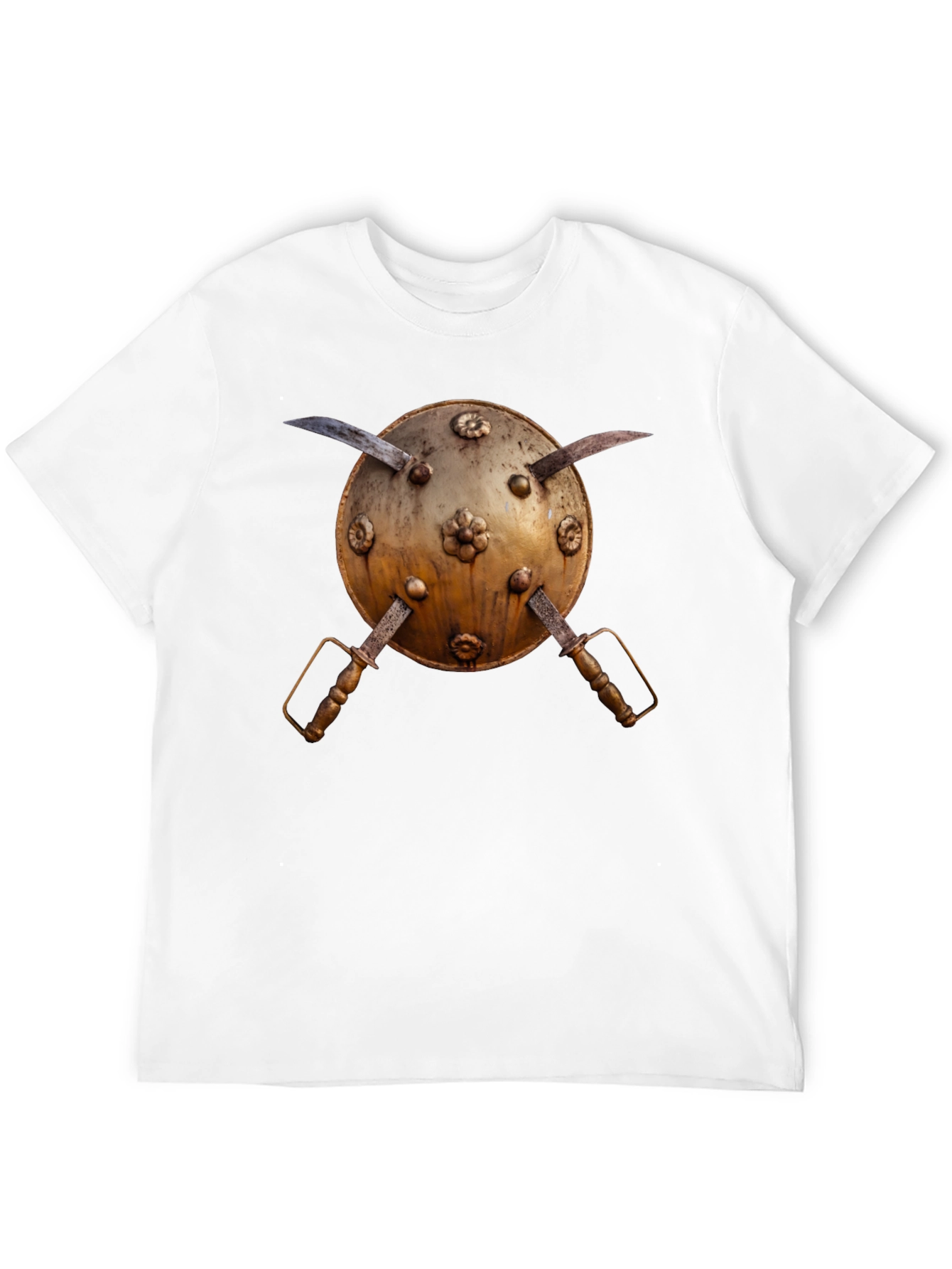 Medieval Shield and Sword Graphic Tee
