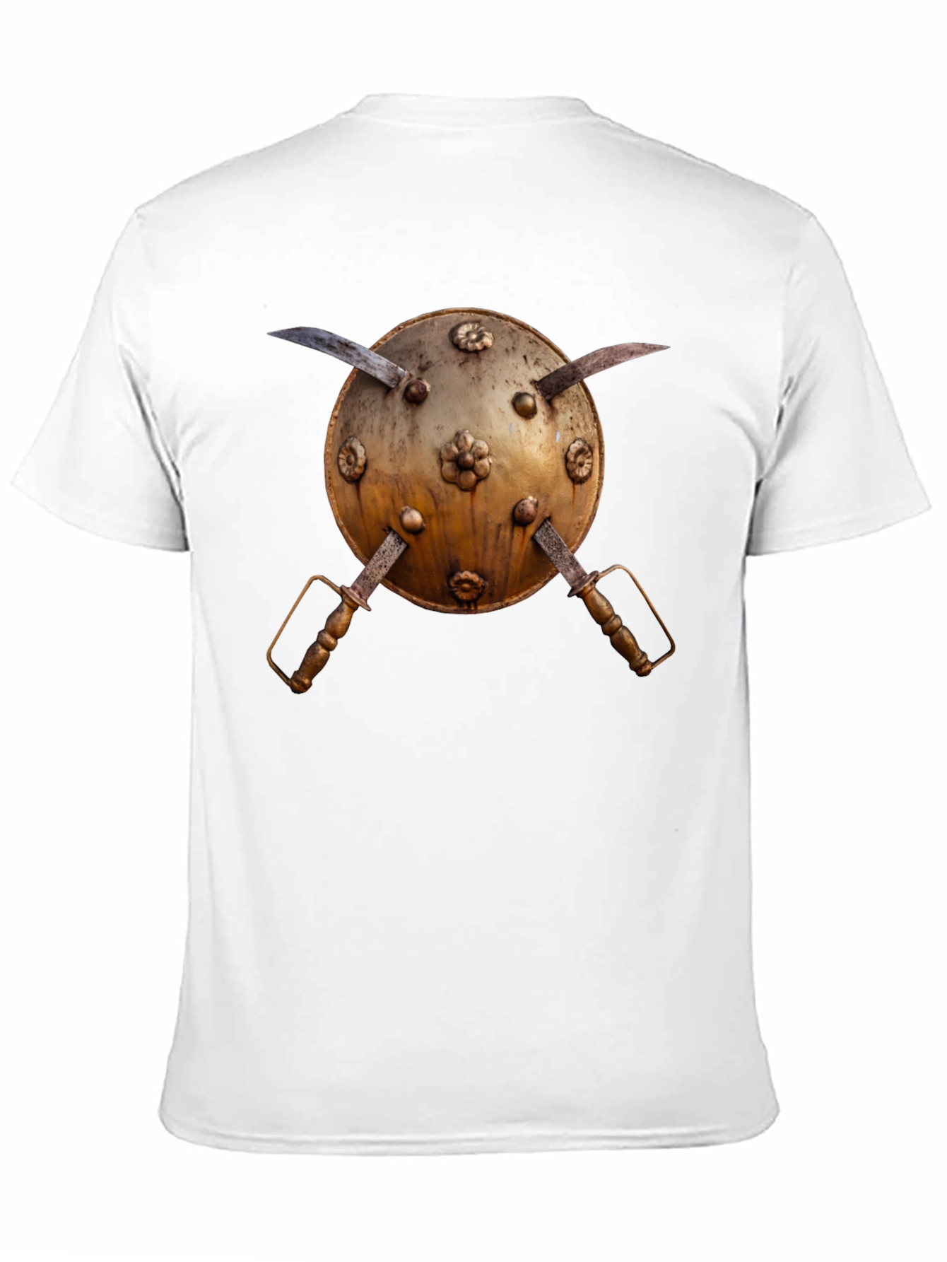 Medieval Shield and Sword Graphic Tee