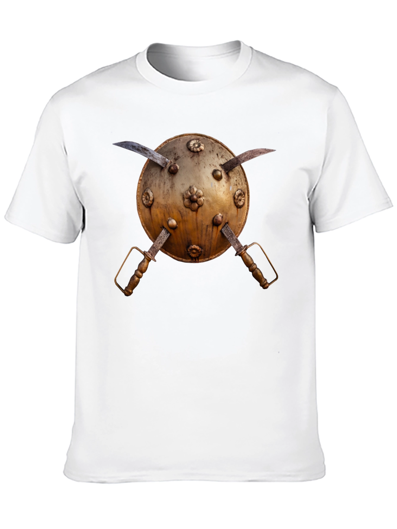 Medieval Shield and Sword Graphic Tee