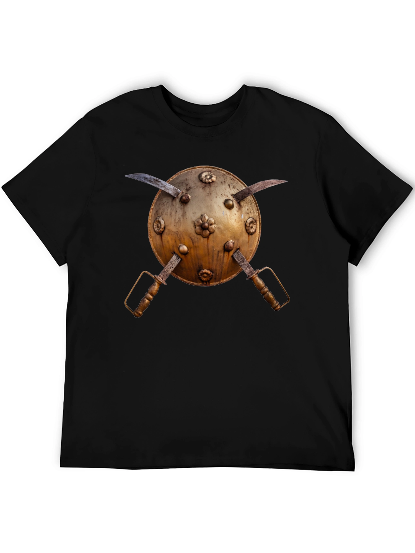 Medieval Shield and Sword Graphic Tee