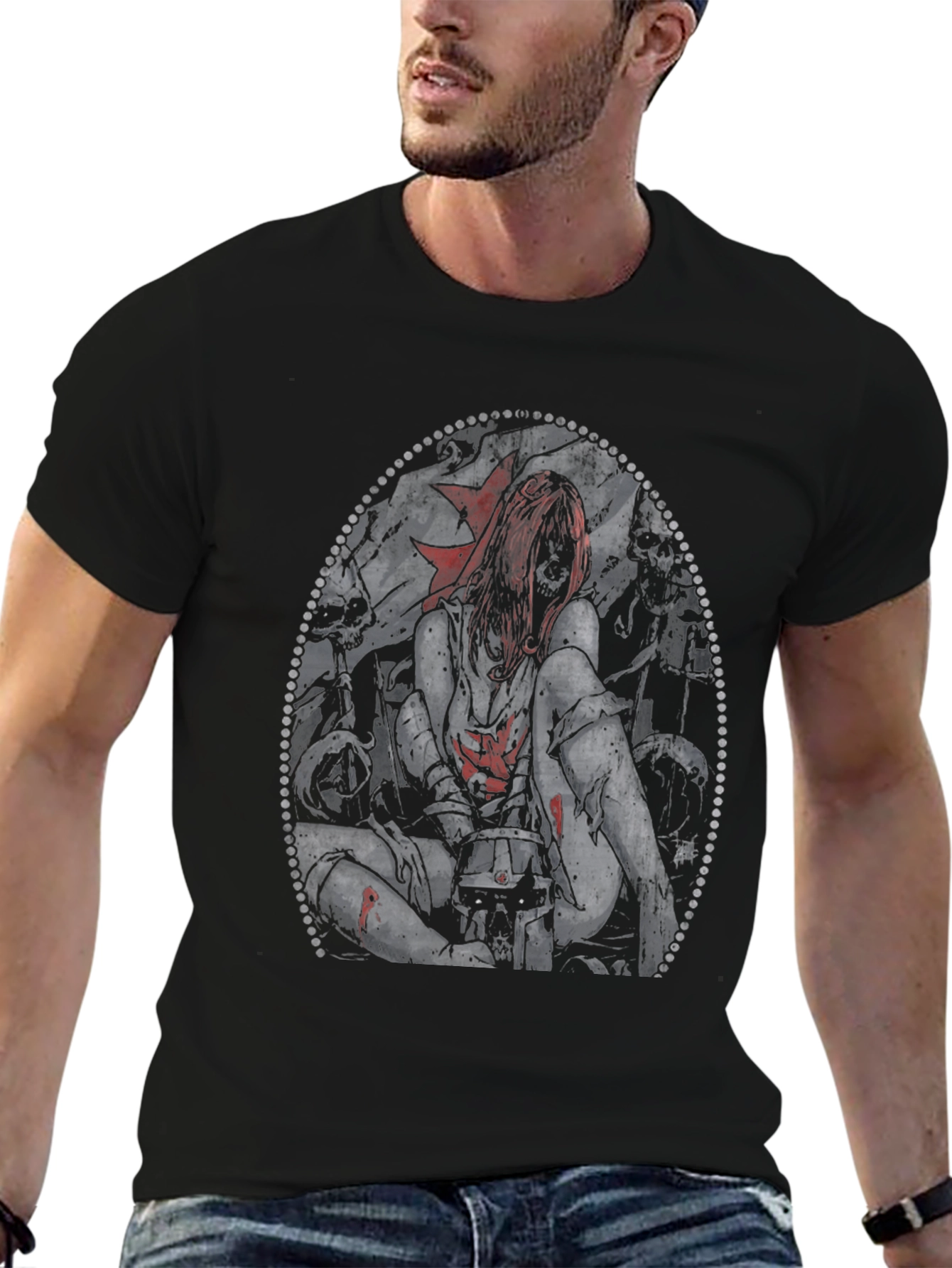 Creepy Girl T-Shirt - Gothic Horror Tee