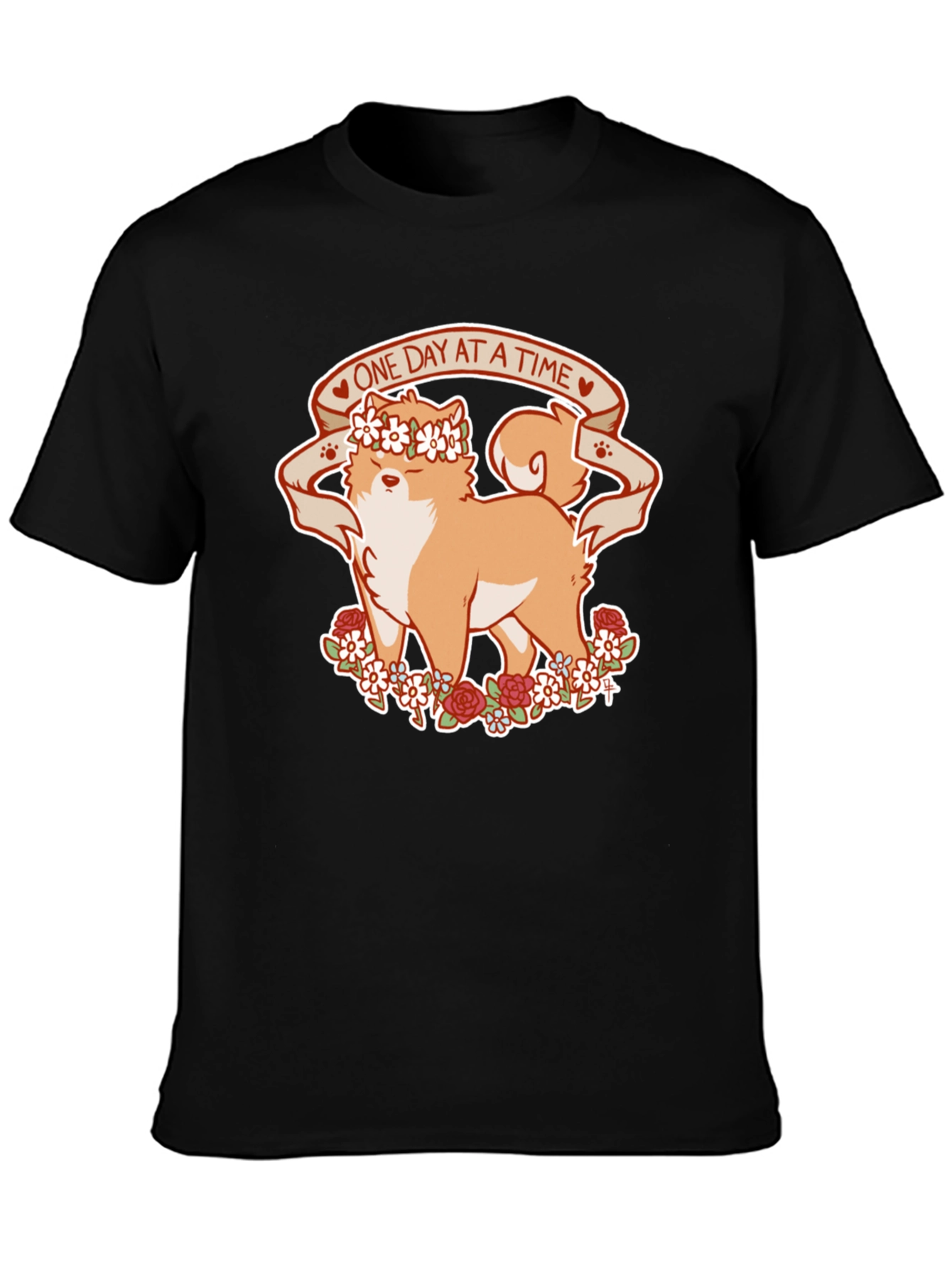 Shiba Inu One Day At A Time T-Shirt