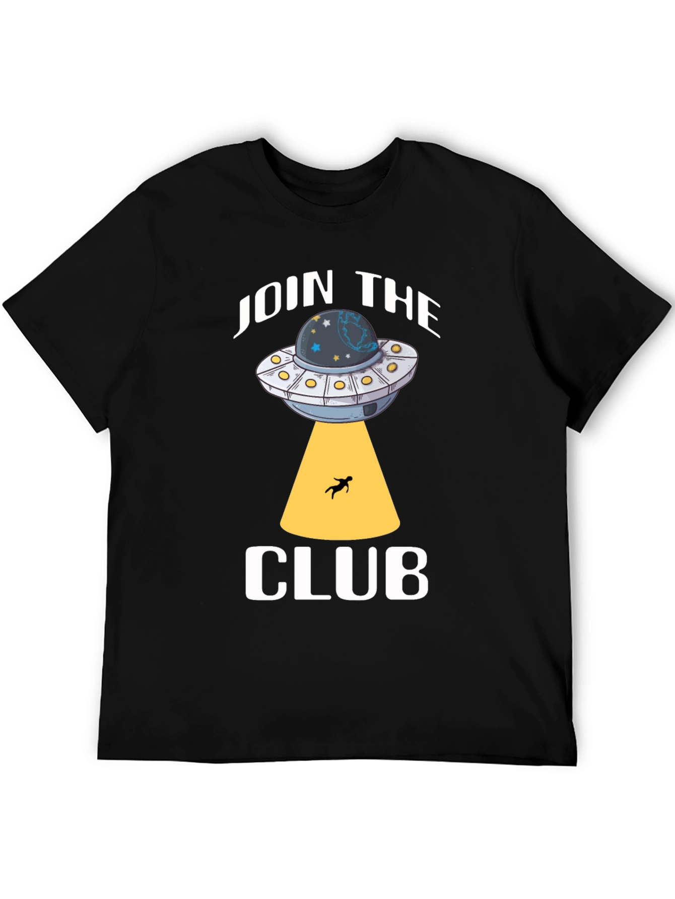 Join the Club UFO Abduction Black T-Shirt
