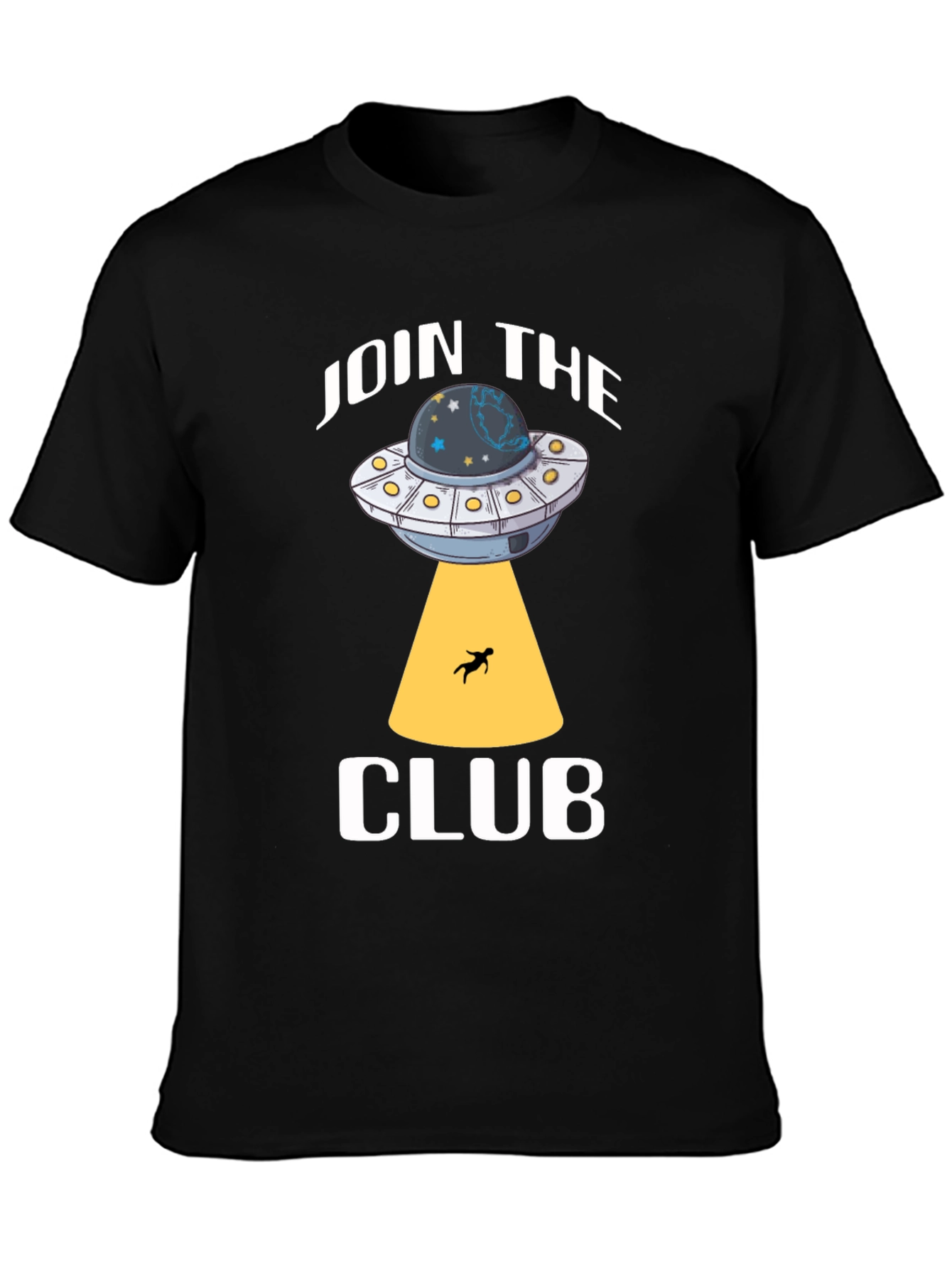 Join the Club UFO Abduction Black T-Shirt