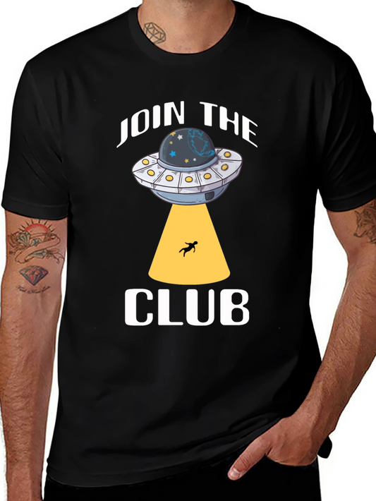 Join the Club UFO Abduction Black T-Shirt