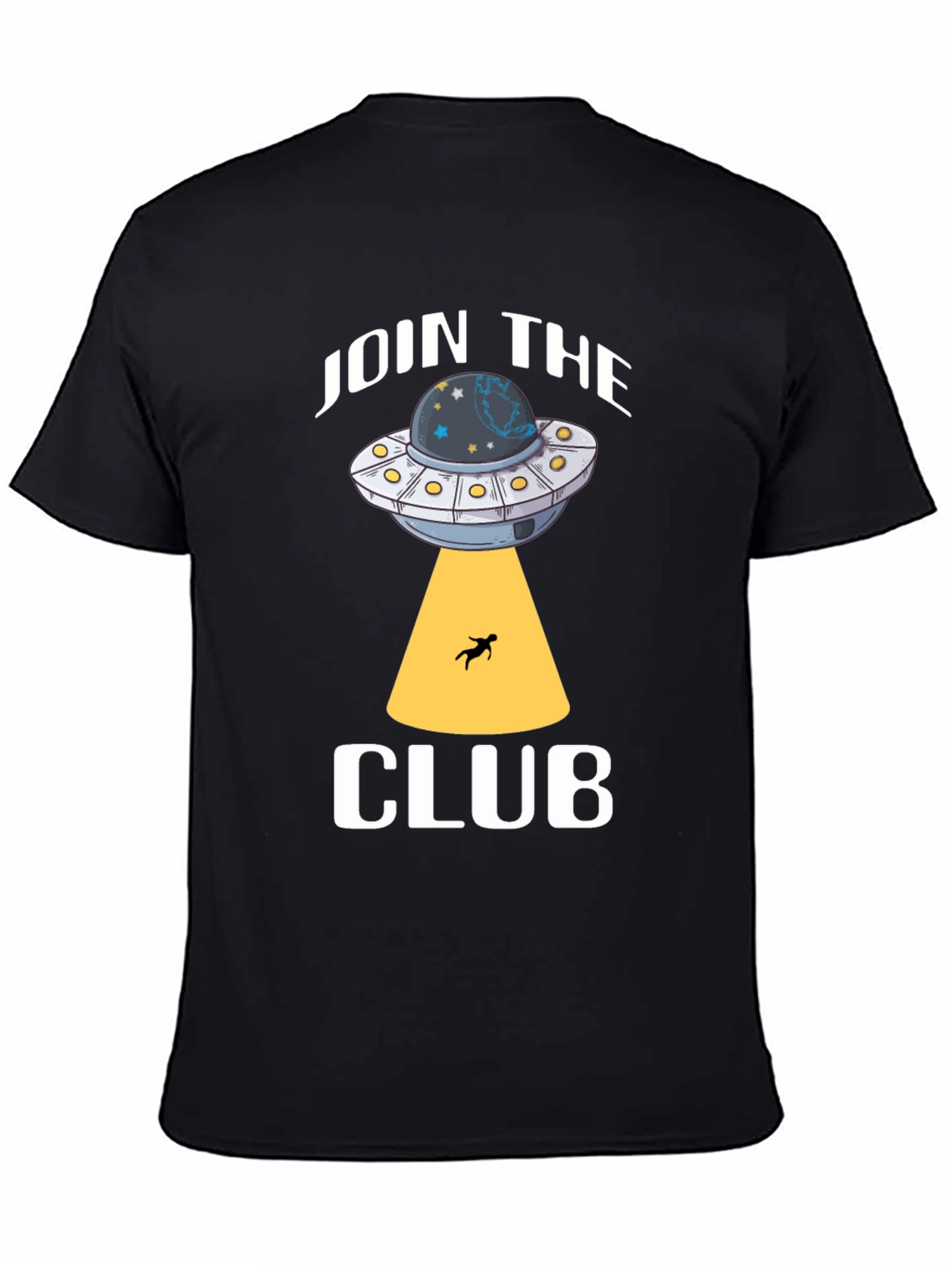 Join the Club UFO Abduction Black T-Shirt