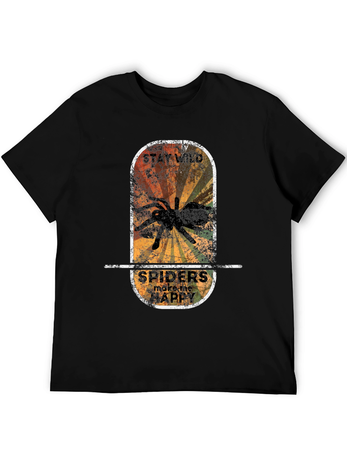 Stay Wild Spiders Make Me Happy Graphic T-Shirt
