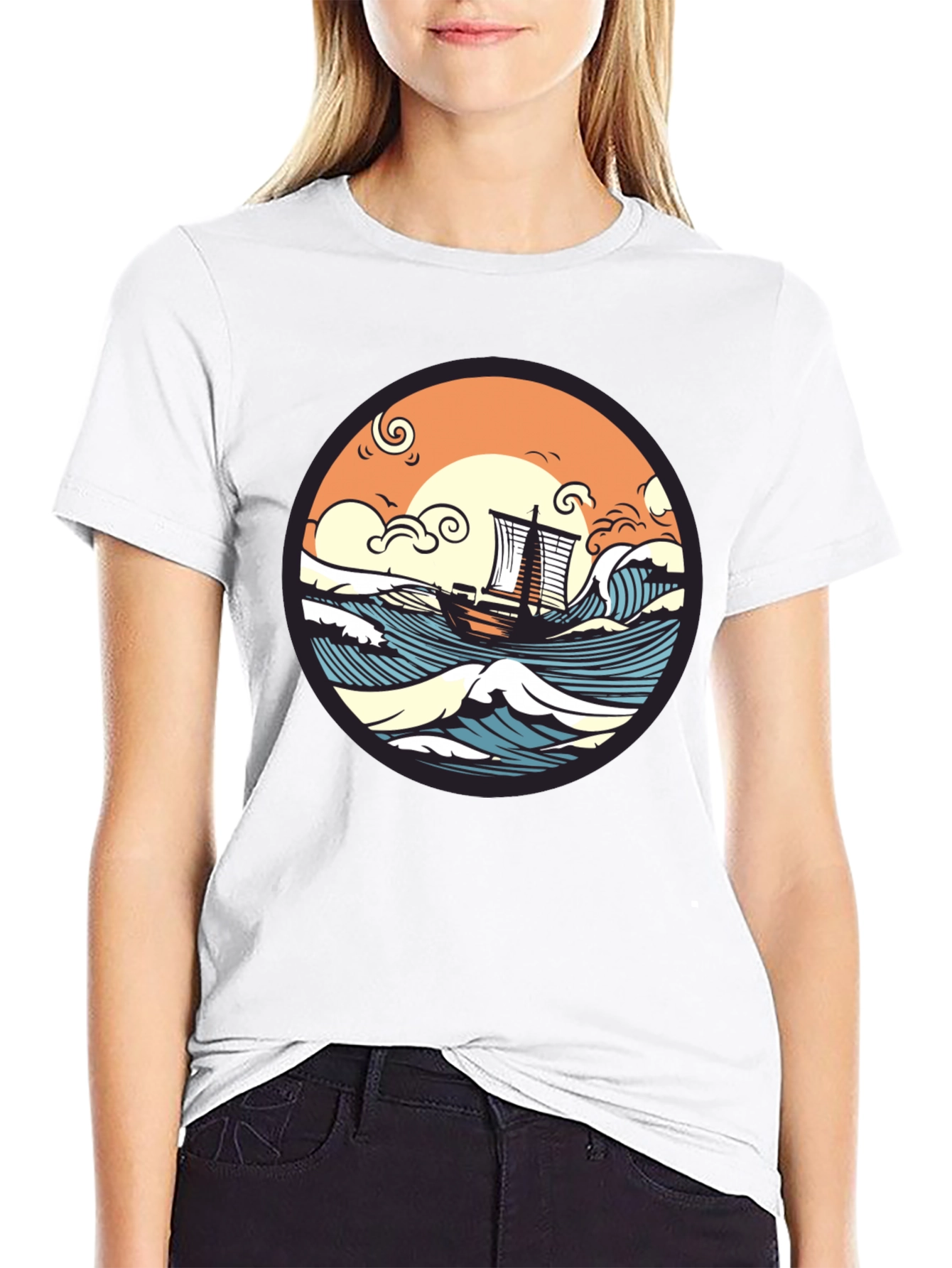 Nautical Graphic Tee - Sailing Adventure