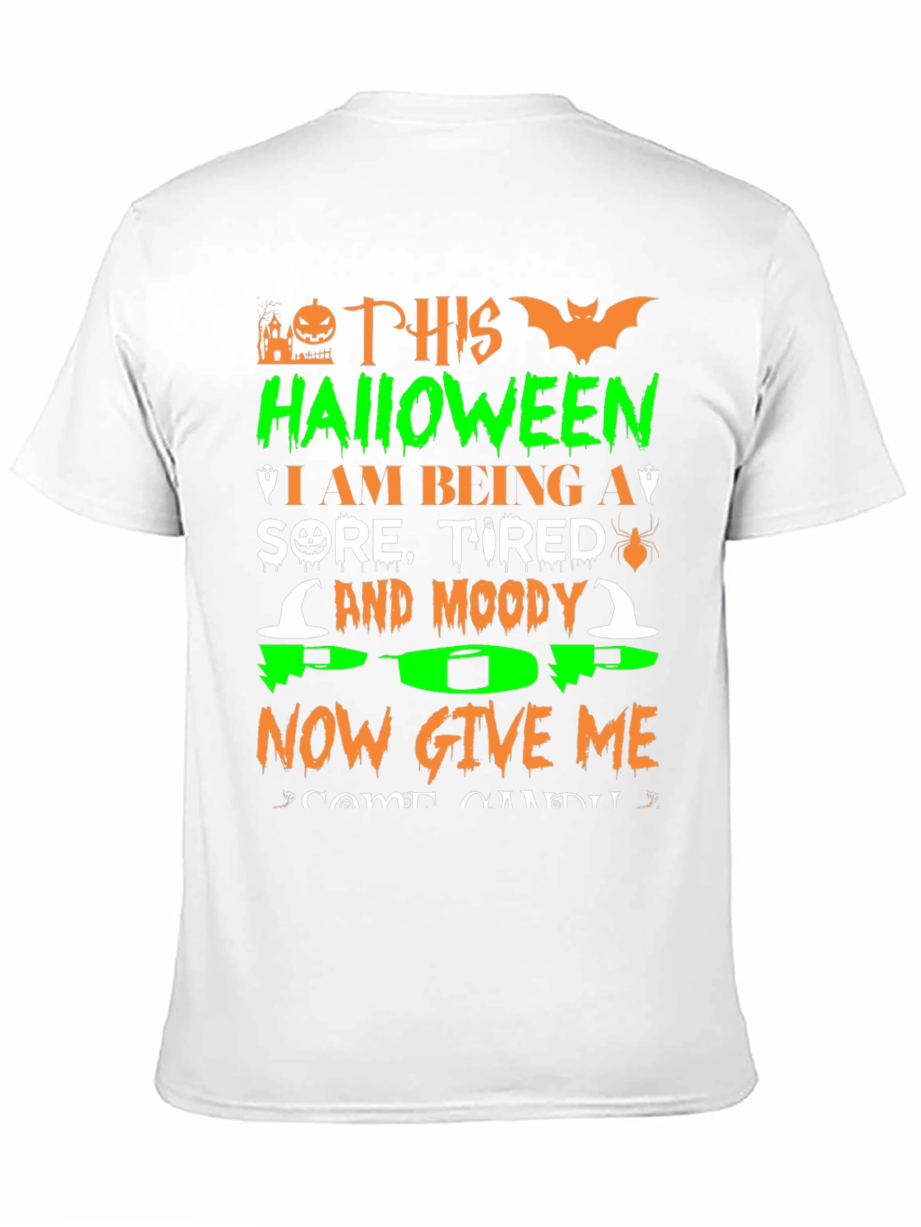 Funny Halloween Sore Tired Moody T-Shirt