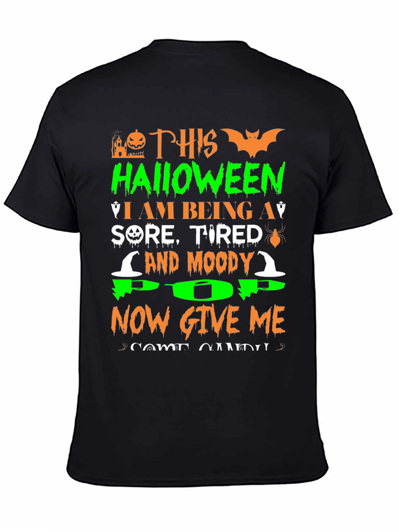 Funny Halloween Sore Tired Moody T-Shirt