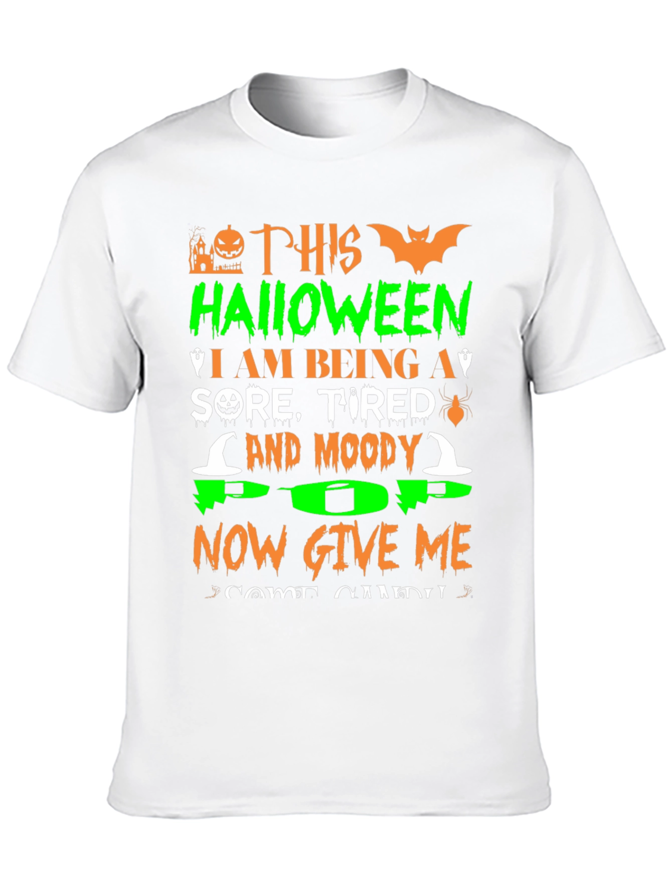 Funny Halloween Sore Tired Moody T-Shirt
