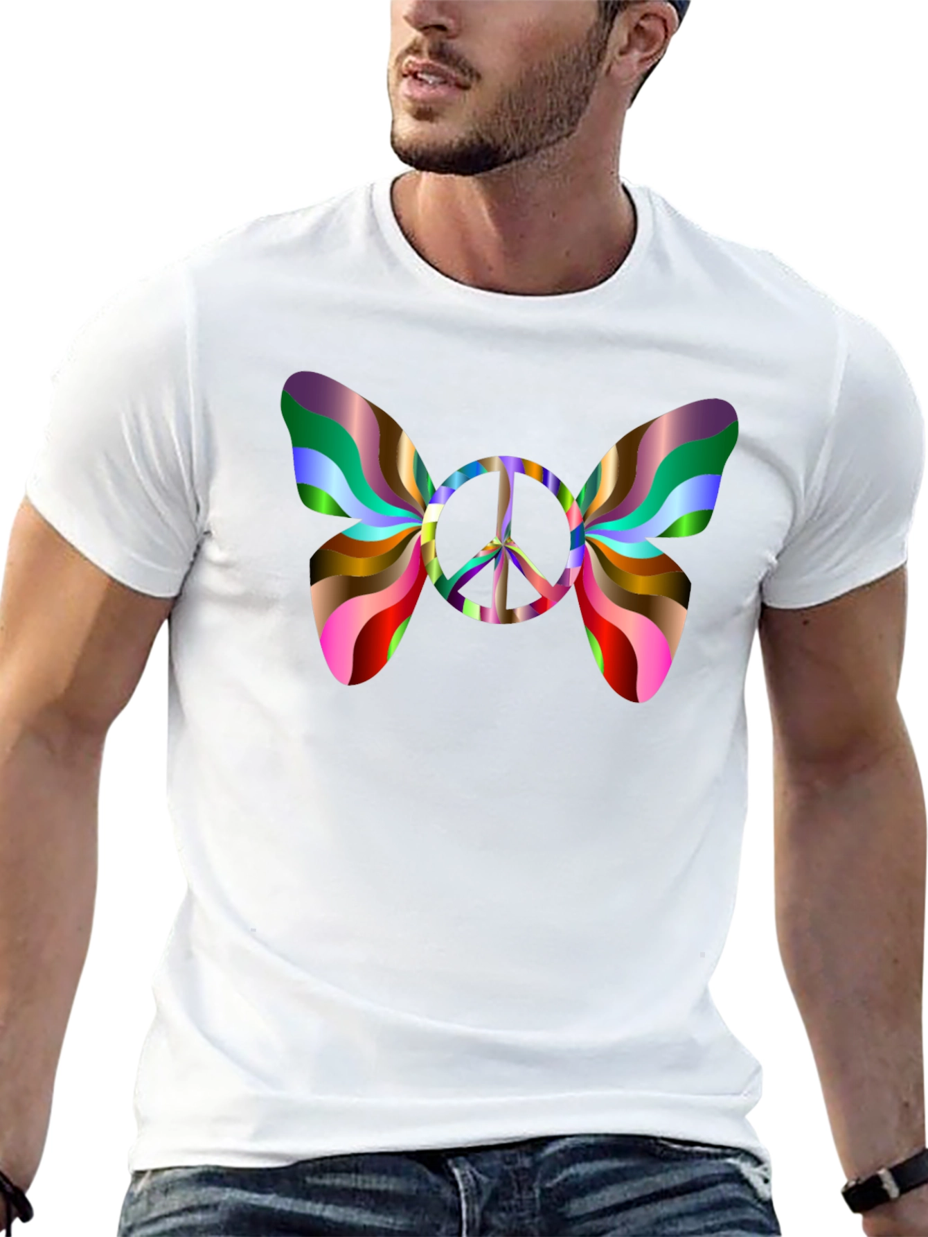 Peace Sign Butterfly Graphic Tee