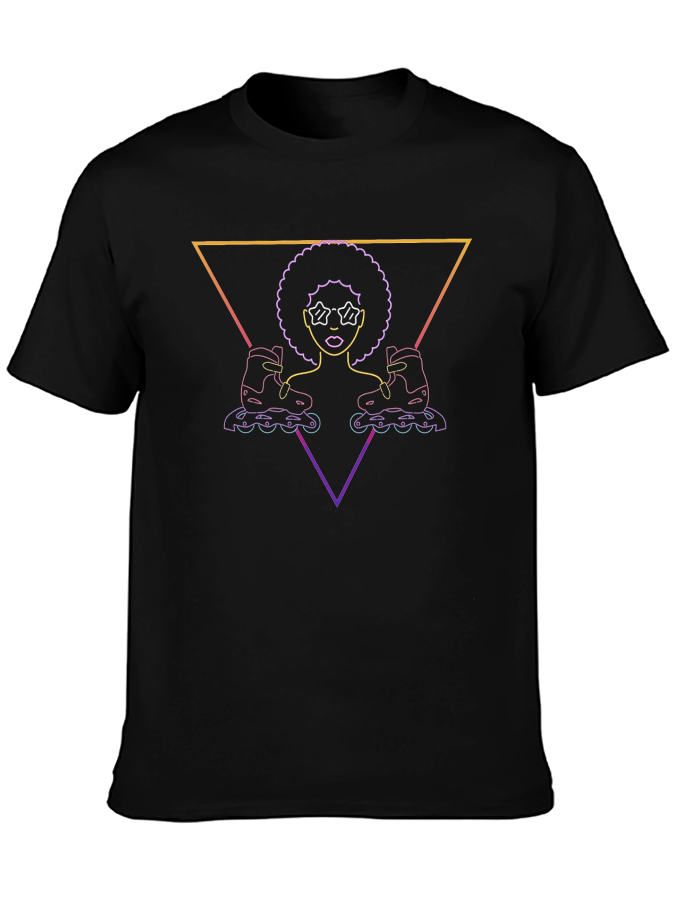 Retro Roller Skate T-Shirt - Neon Graphic Tee