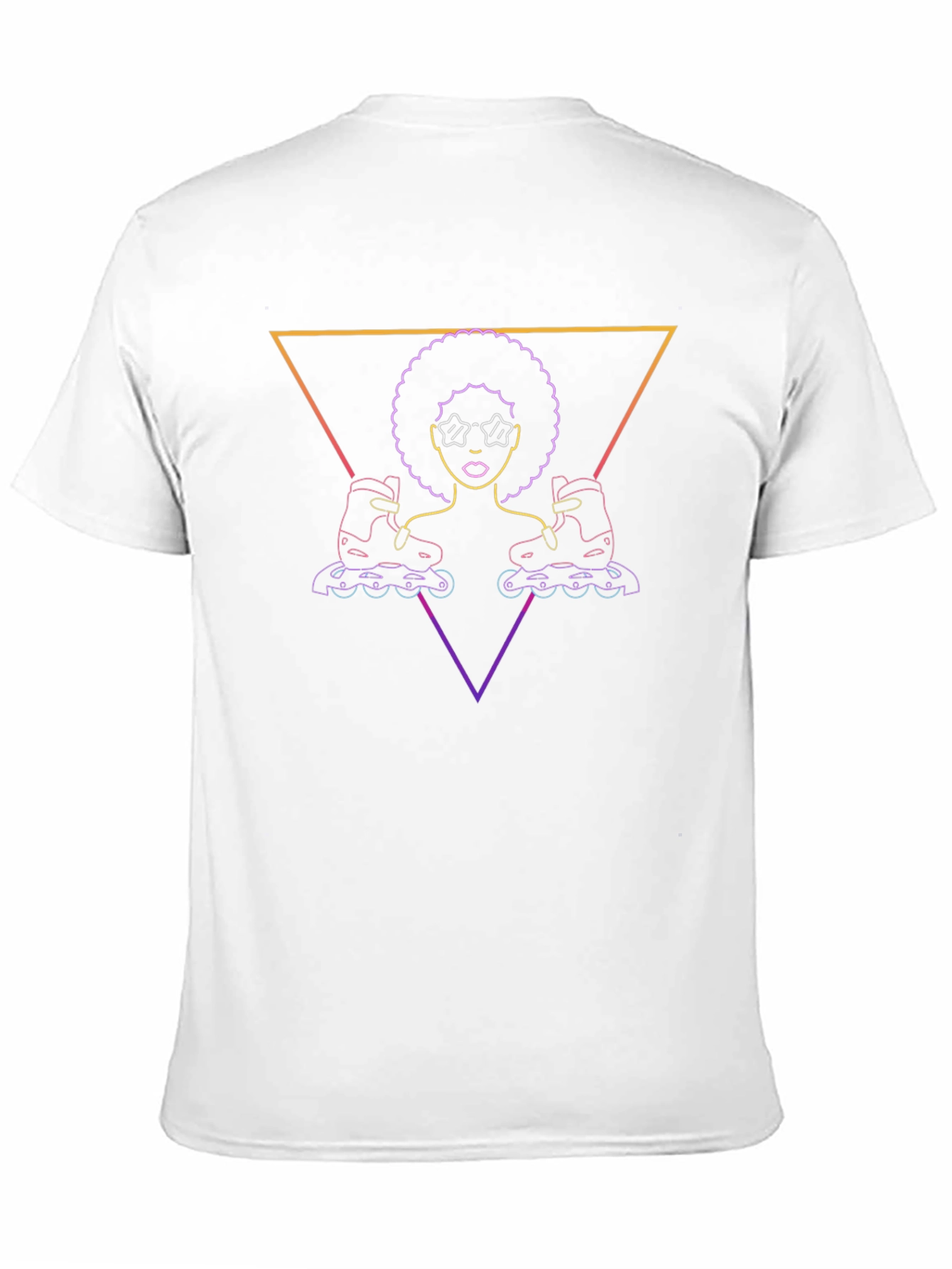 Retro Roller Skate T-Shirt - Neon Graphic Tee