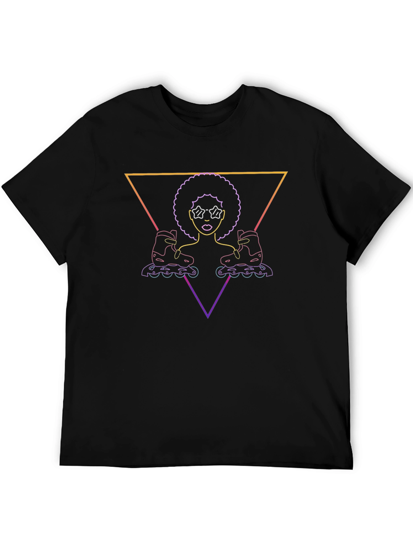 Retro Roller Skate T-Shirt - Neon Graphic Tee