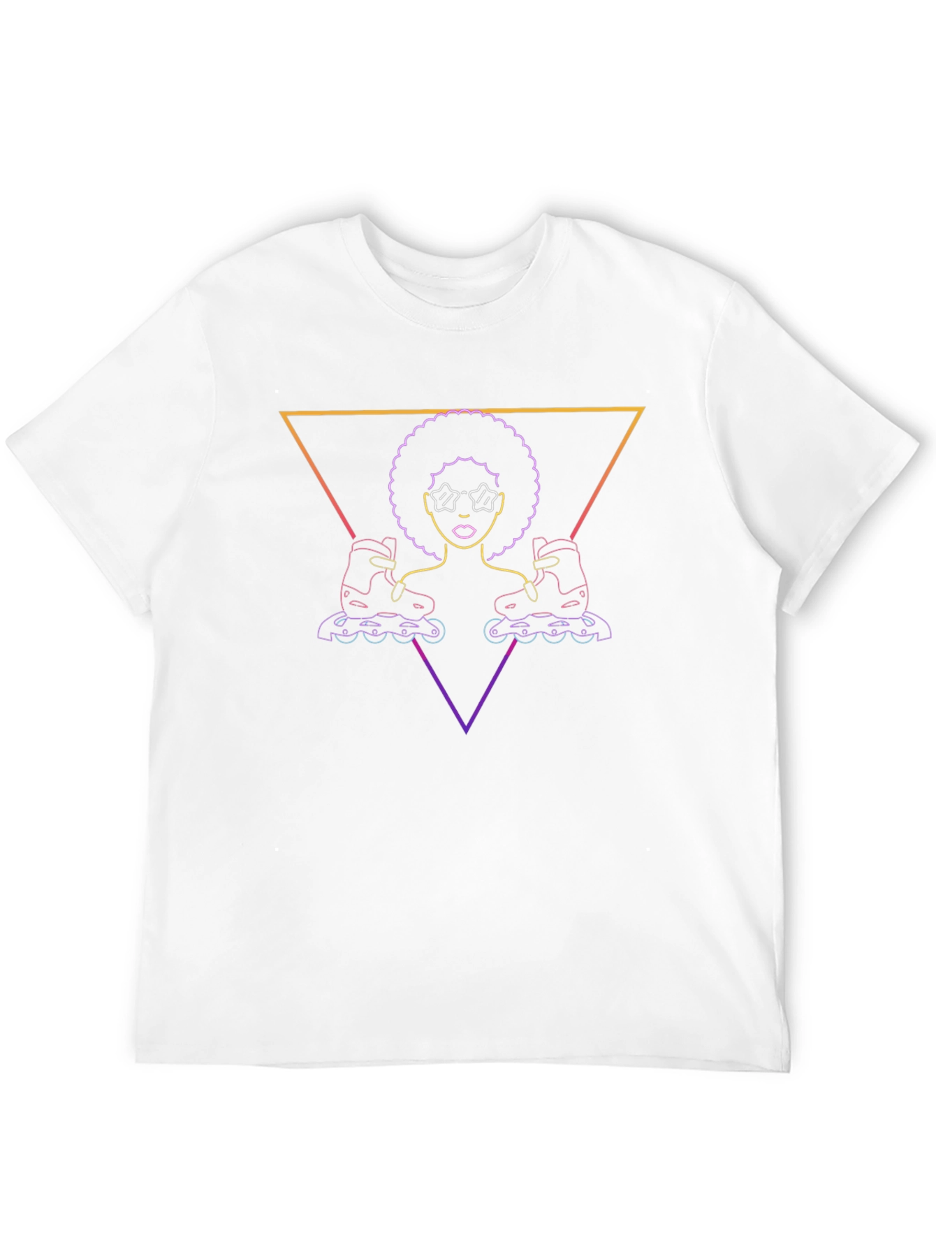 Retro Roller Skate T-Shirt - Neon Graphic Tee