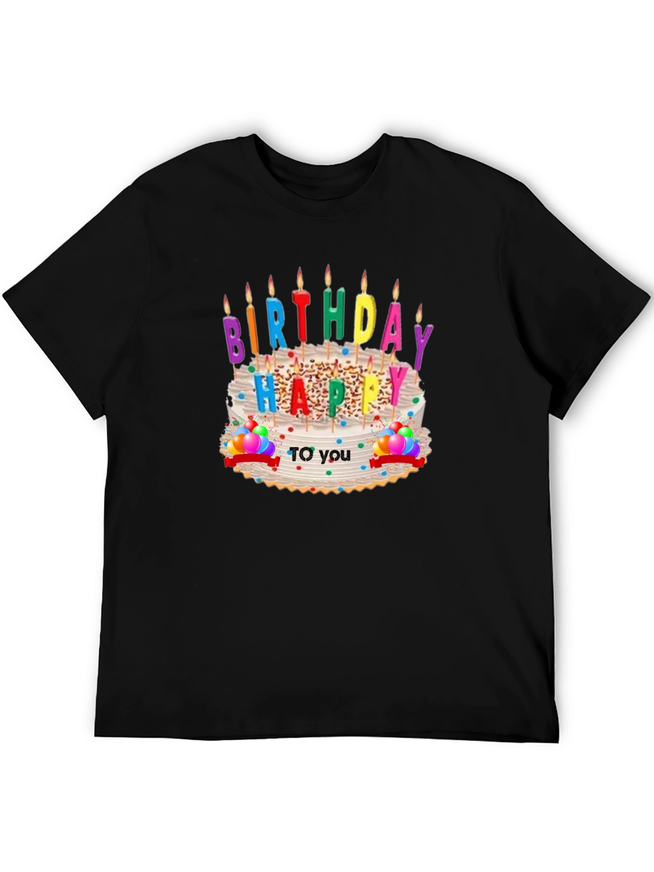 Birthday Cake Graphic T-Shirt