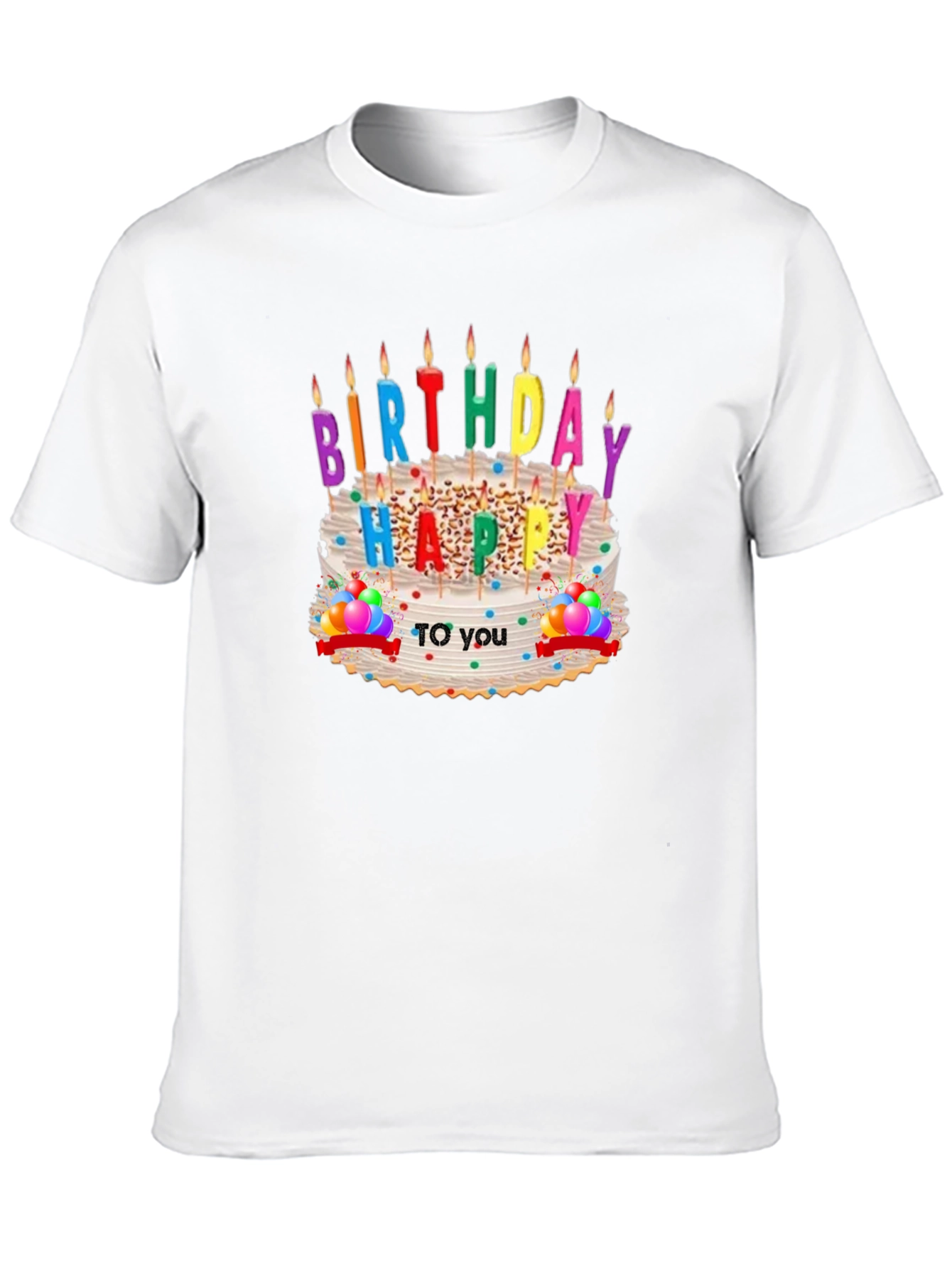 Birthday Cake Graphic T-Shirt
