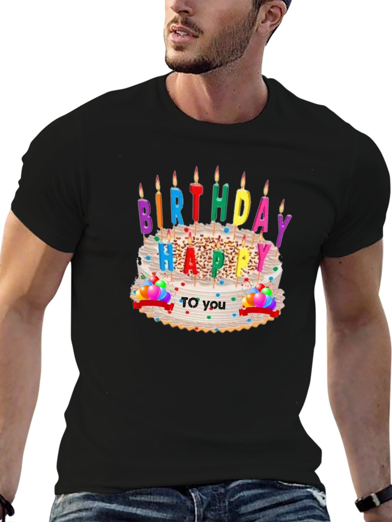 Birthday Cake Graphic T-Shirt